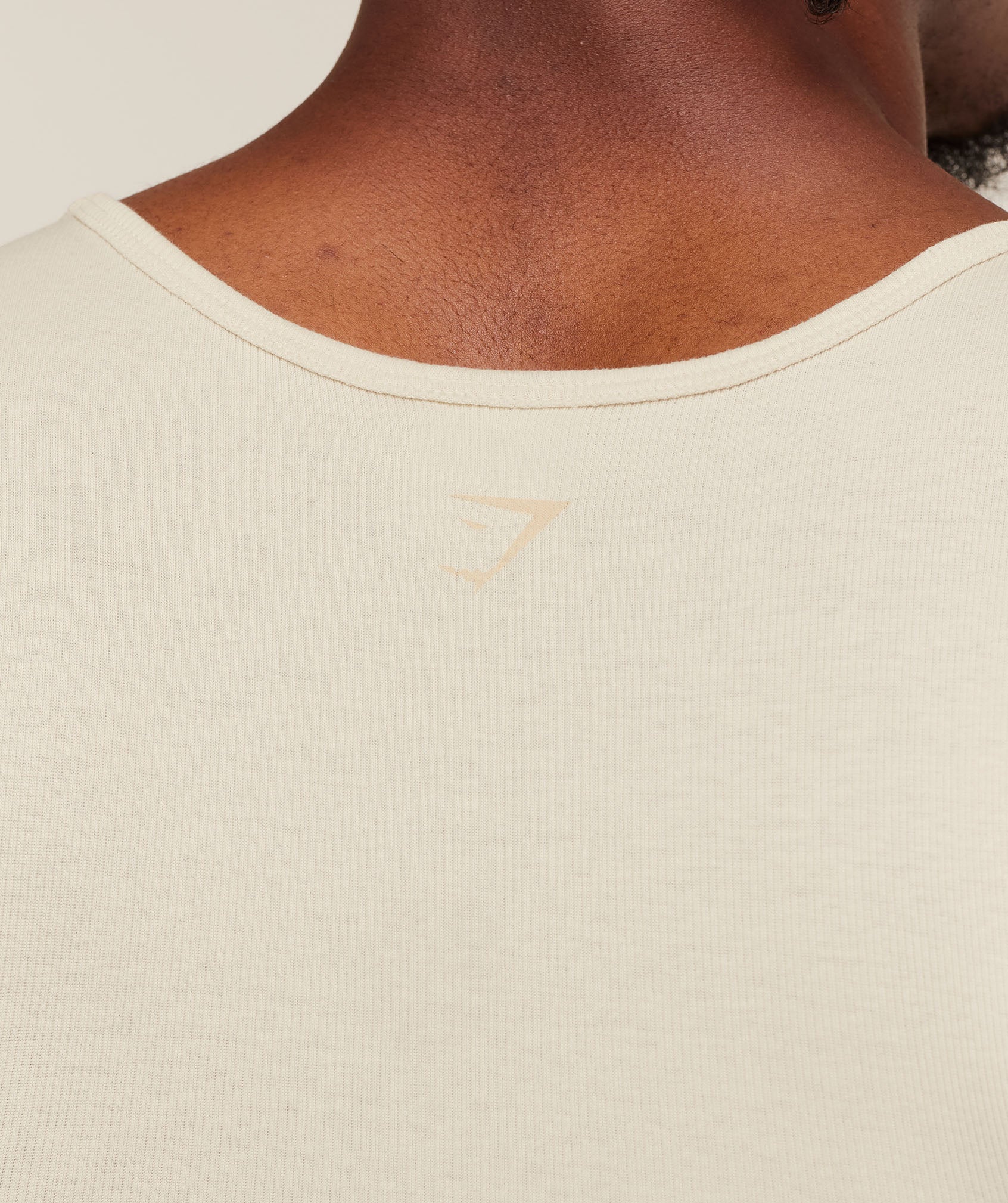 Gymshark Gslc Ribbed Tank Oat White