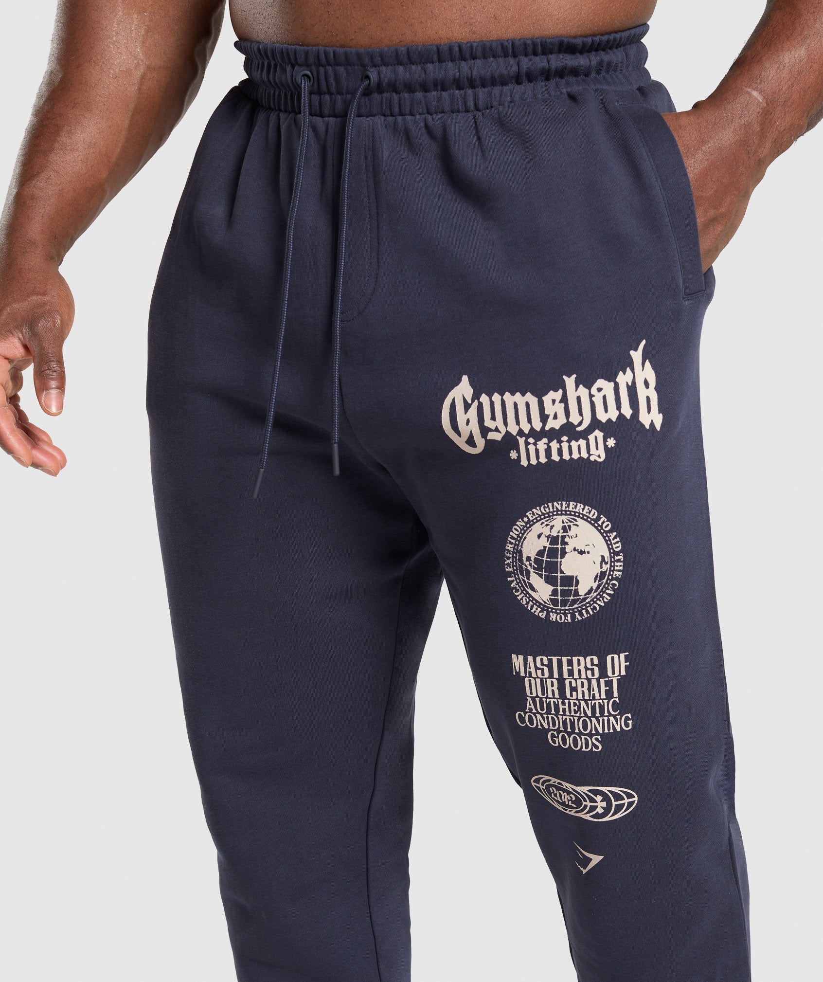 Gymshark Global Lifting Oversized Essential Joggers Heavy Blue