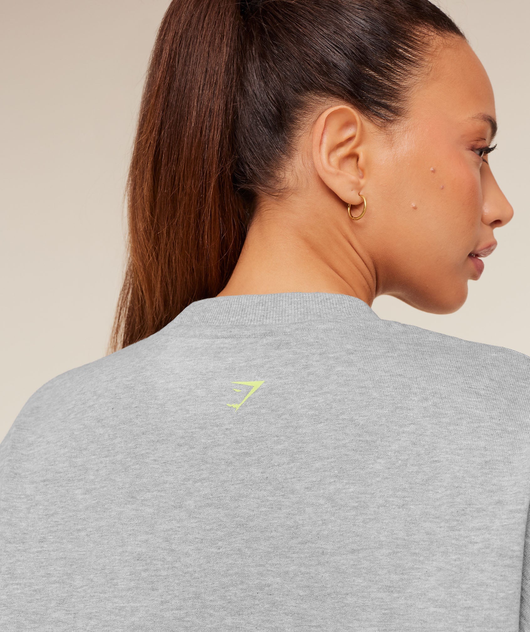 Women's Gymshark Glutey Calls Graphic Sweatshirt Light Grey Core Marl
