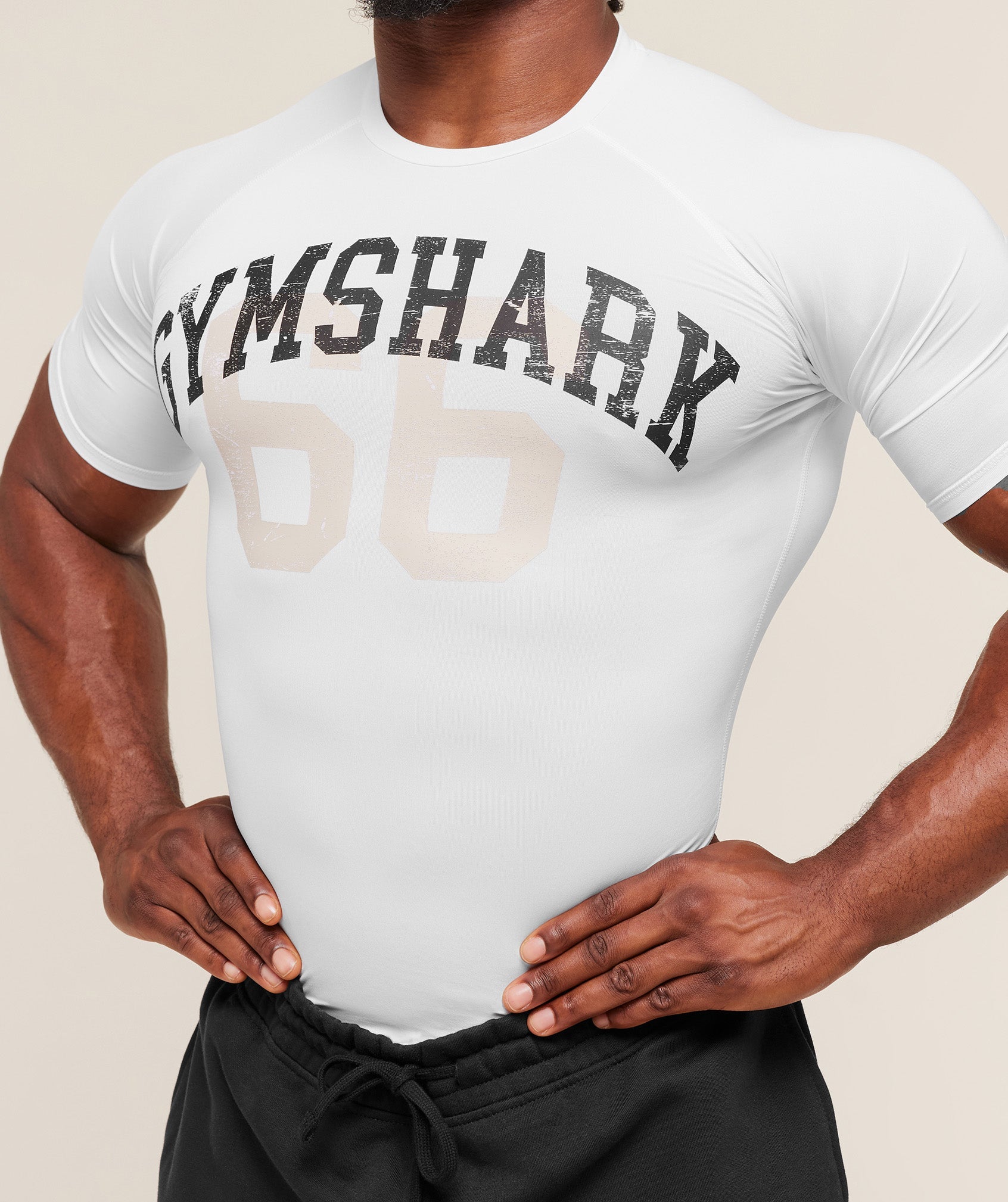 Gymshark Graphic Baselayer T-Shirt White