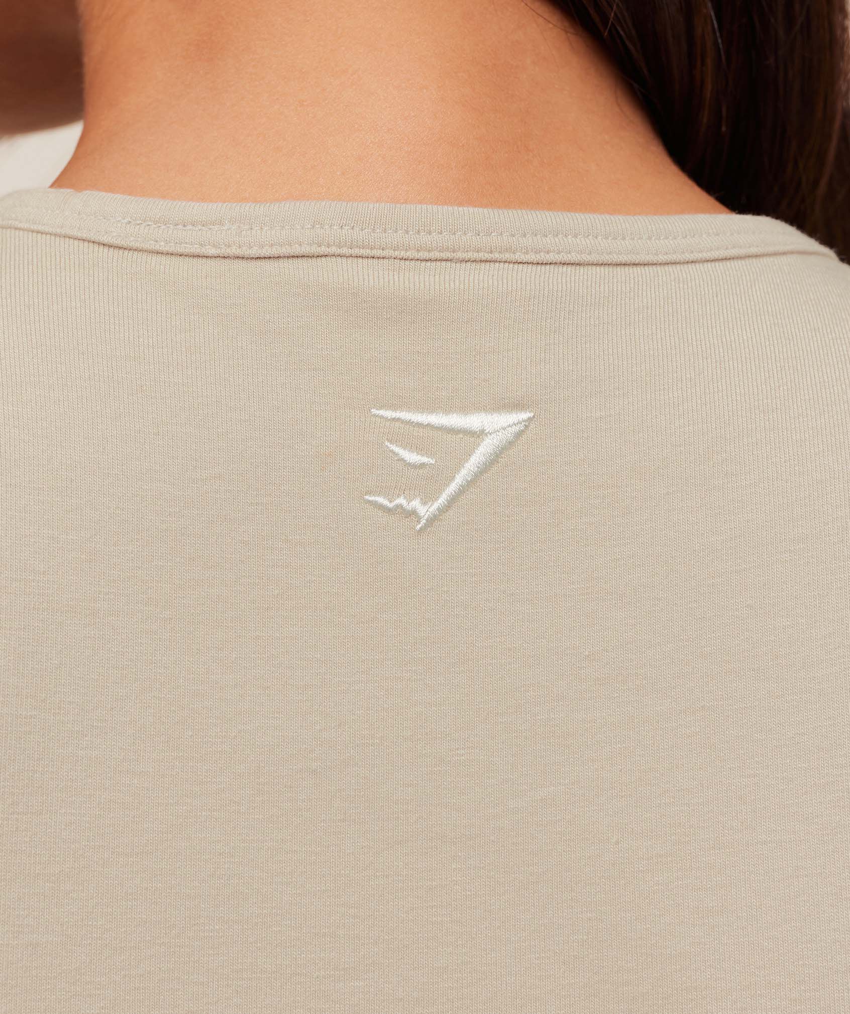 Women's Gymshark Fitness Embroidered Graphic Tank Pebble Grey