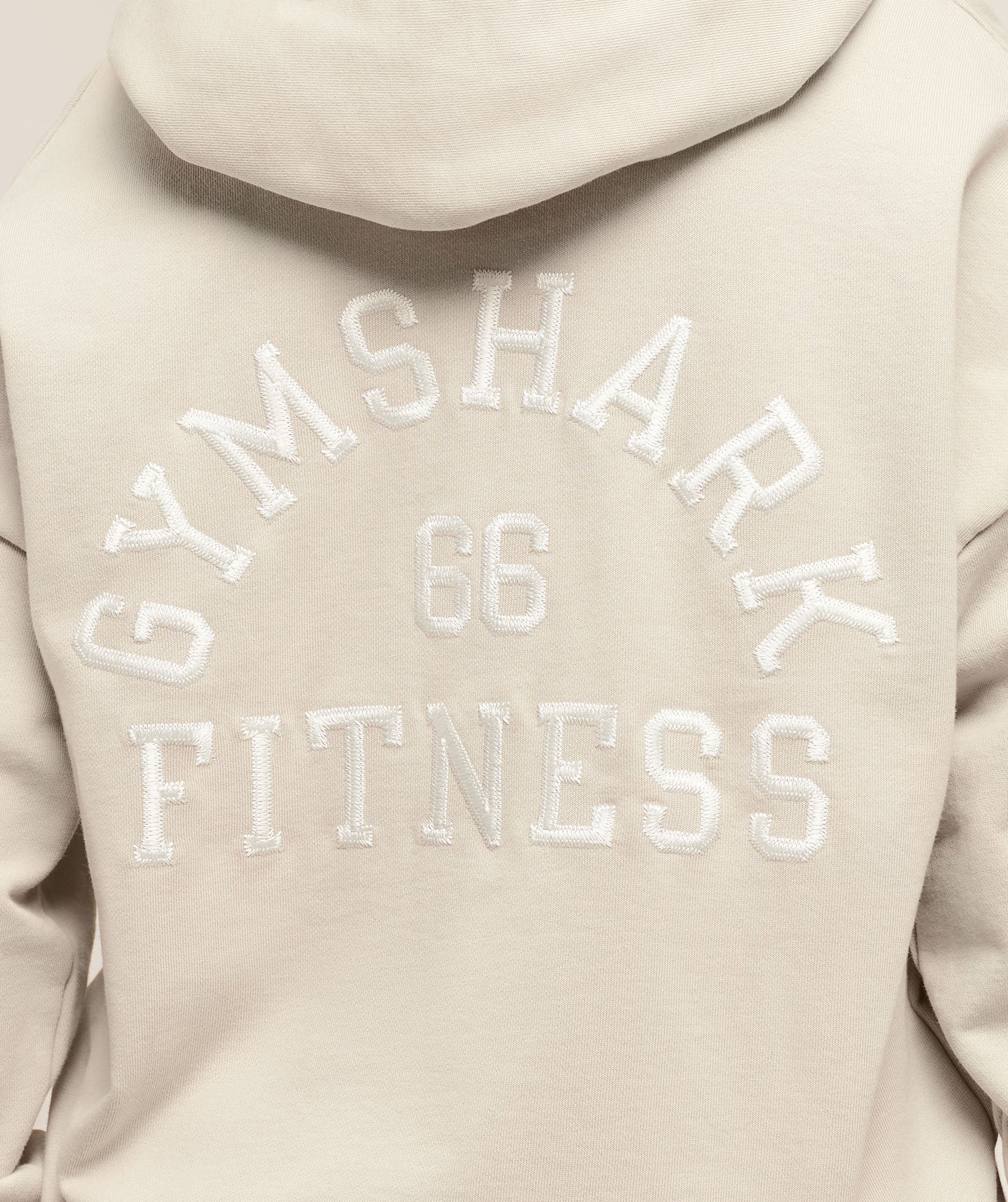 Women's Gymshark Fitness Embroidered Graphic Zip Up Hoodie Pebble Grey