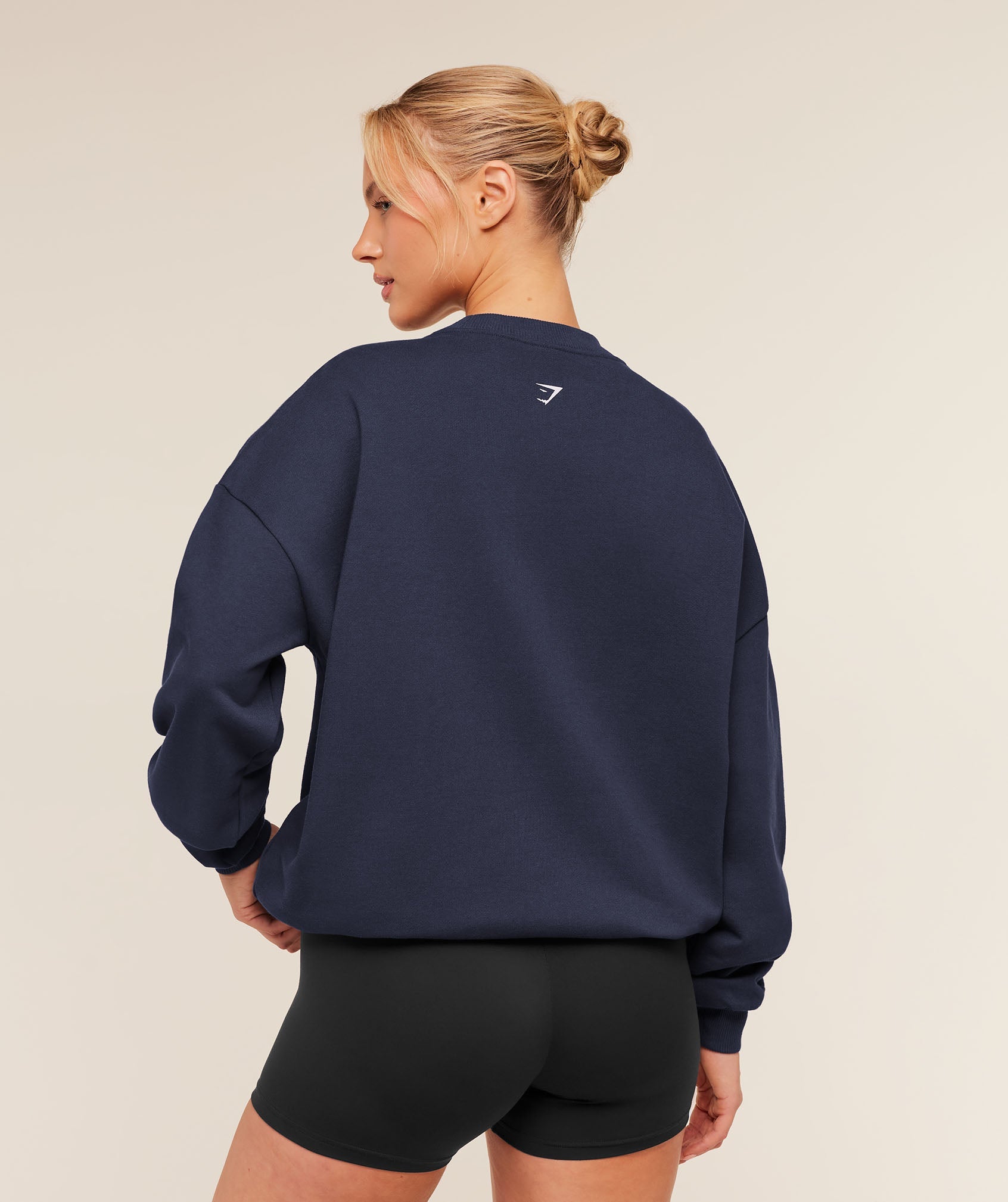 Women's Gymshark Lifestyle Club Graphic Sweatshirt Heavy Blue