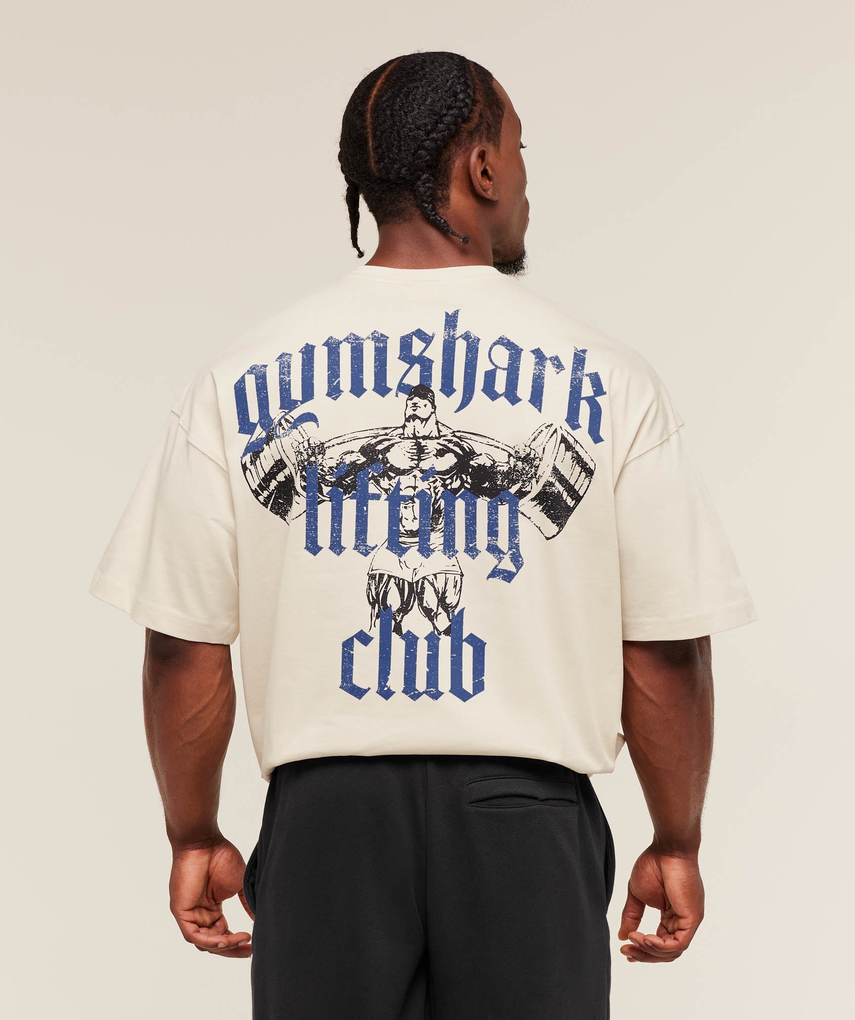 Gymshark Lifting Club T-Shirt Oat White