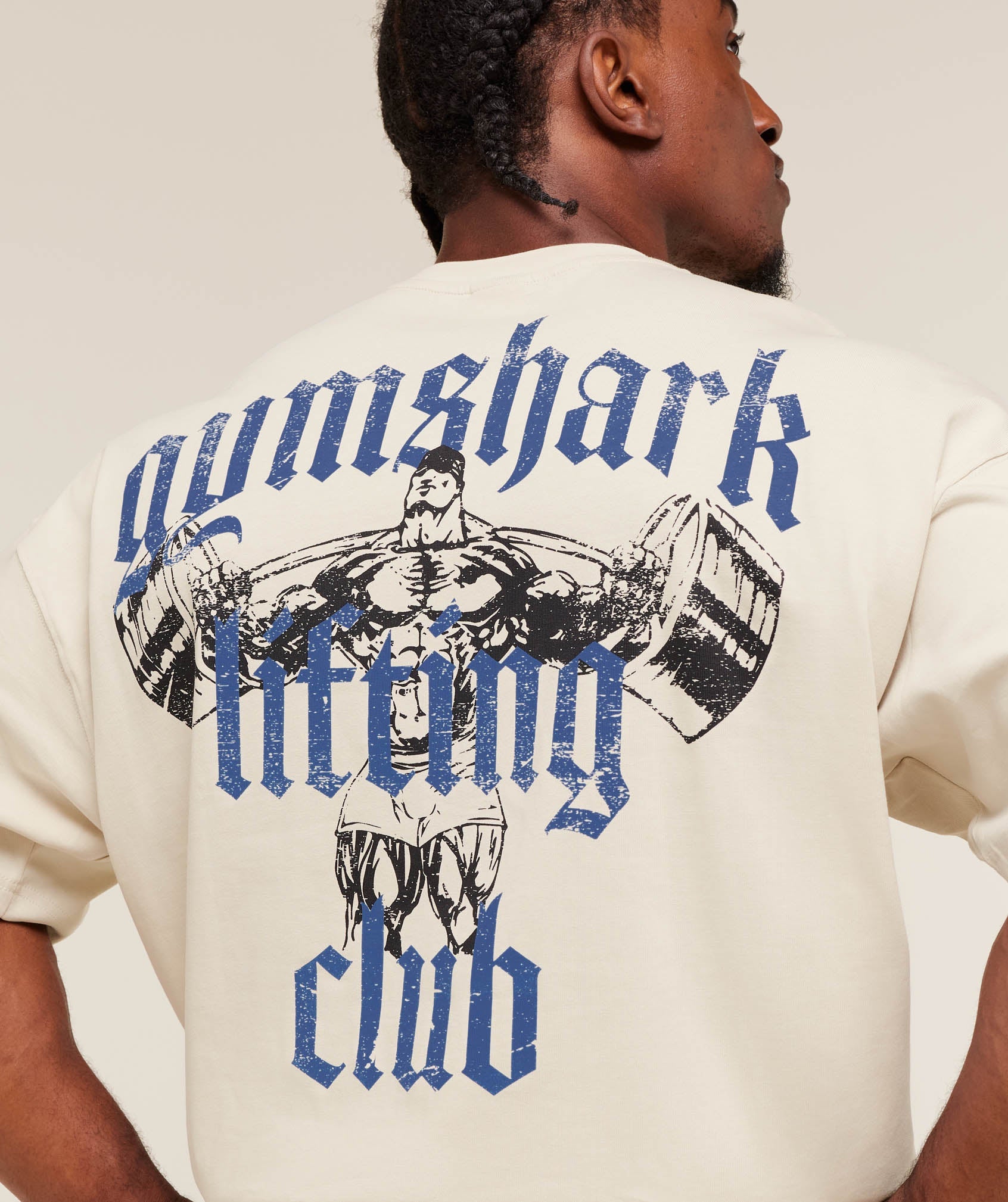 Gymshark Lifting Club T-Shirt Oat White
