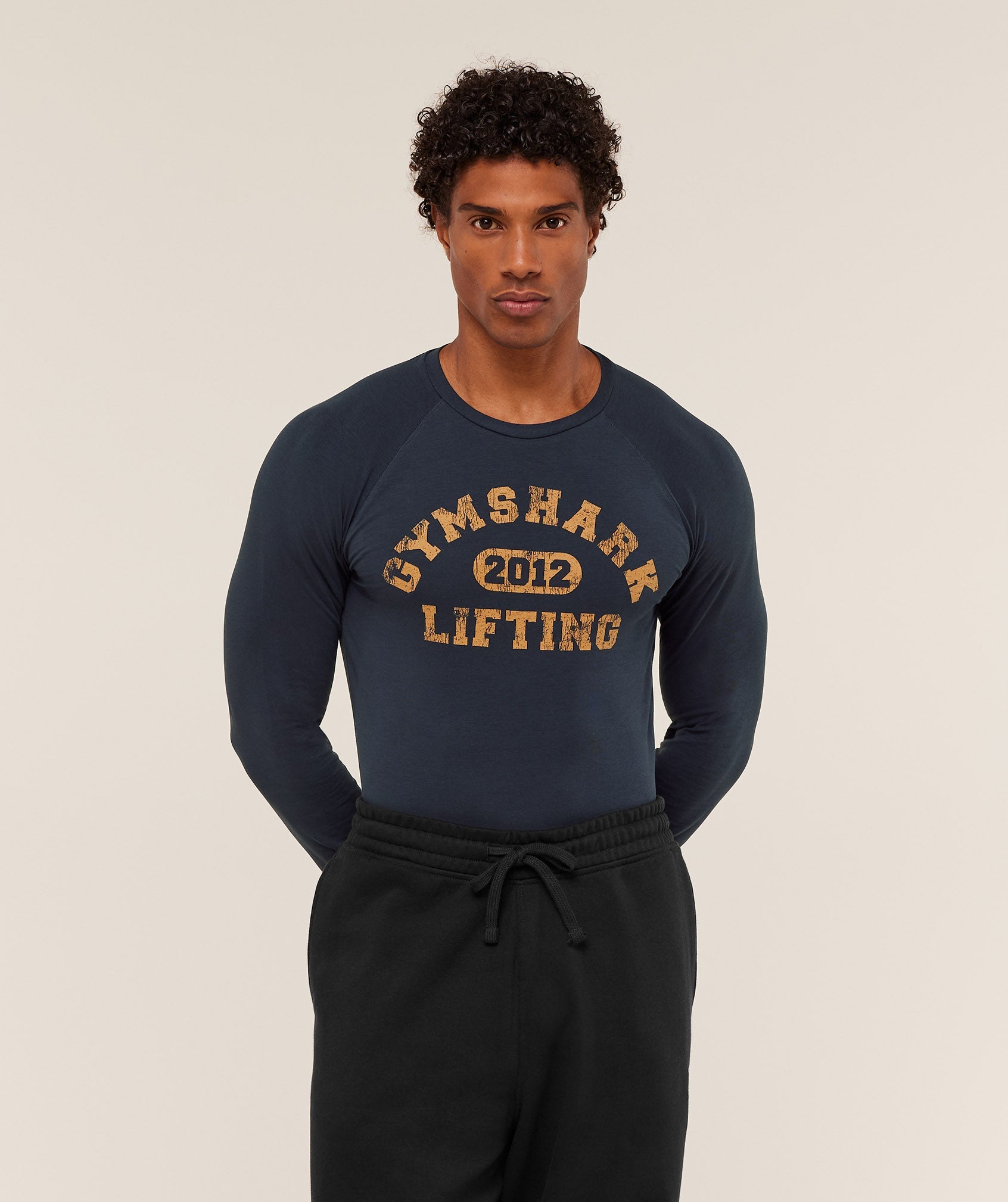 Gymshark Gymshark Lifting Long Sleeve T-Shirt Heavy Blue