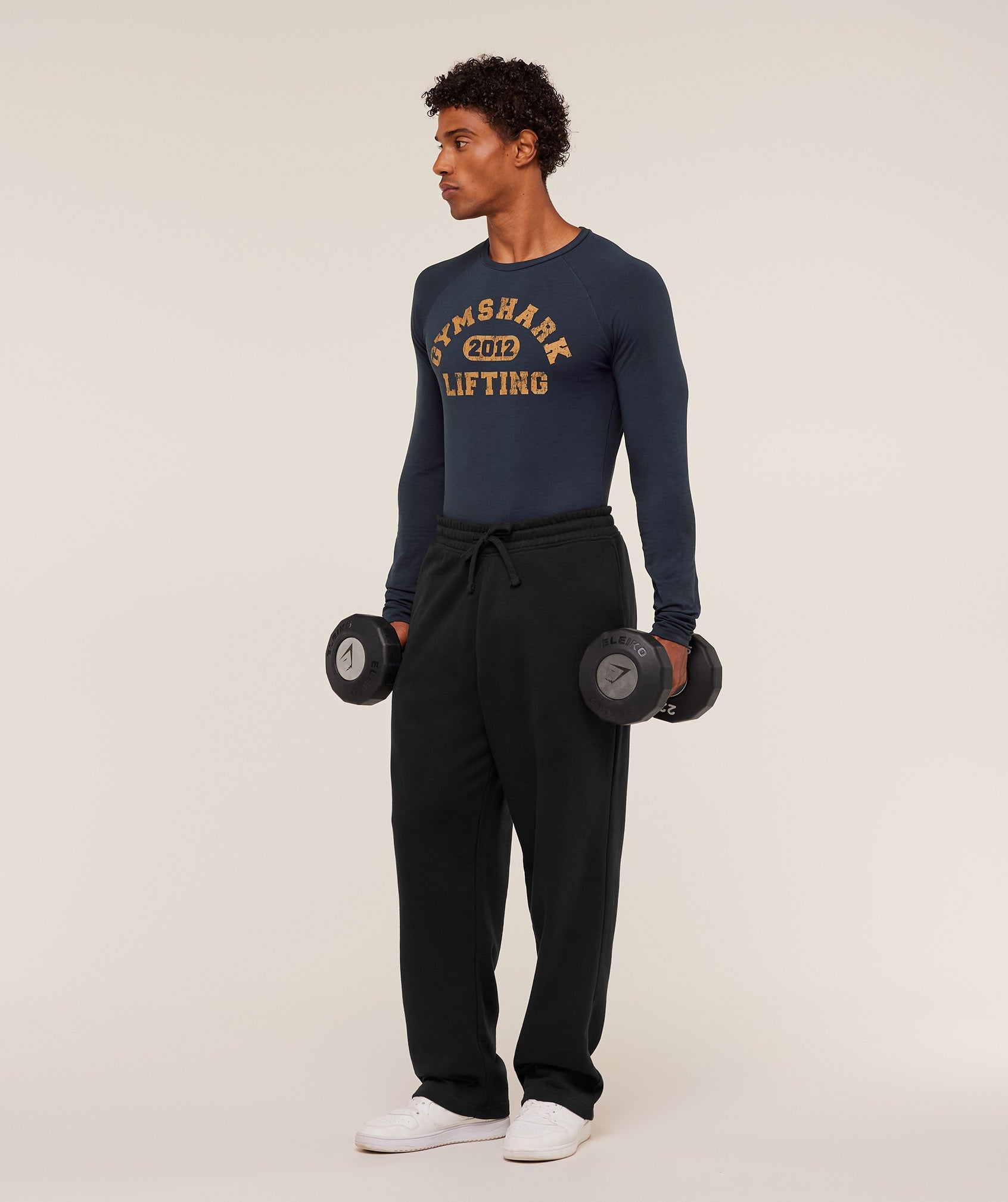 Gymshark Gymshark Lifting Long Sleeve T-Shirt Heavy Blue
