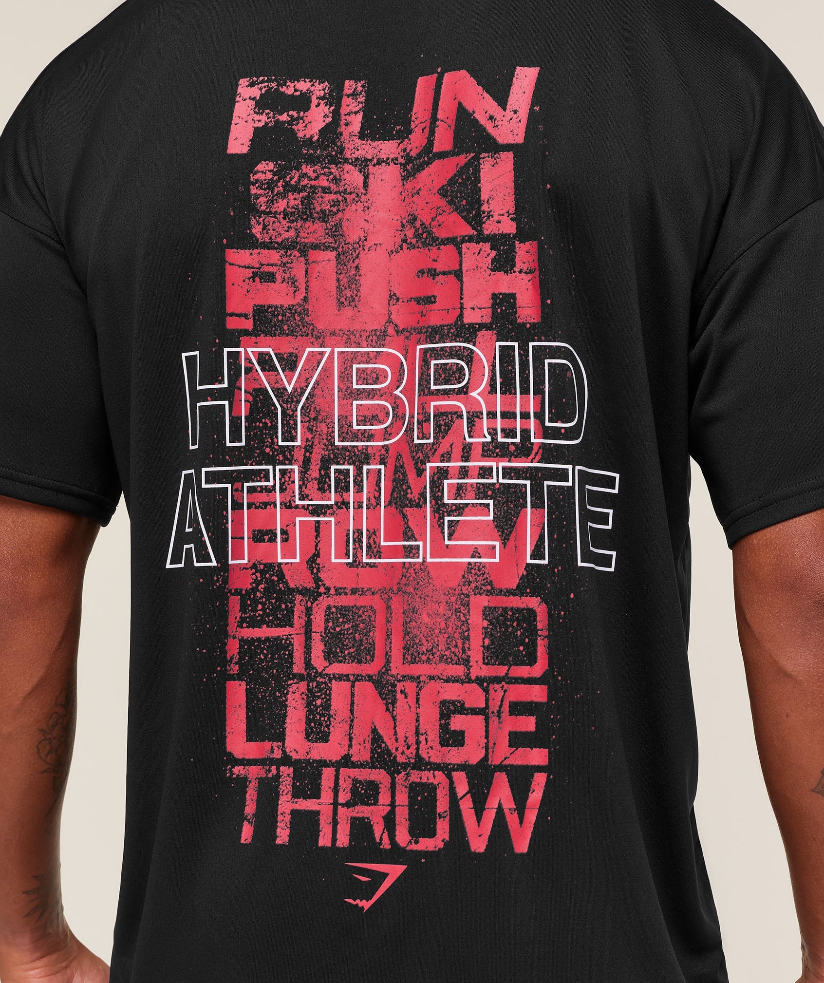 Gymshark Hybrid Athlete T-Shirt Gs Black