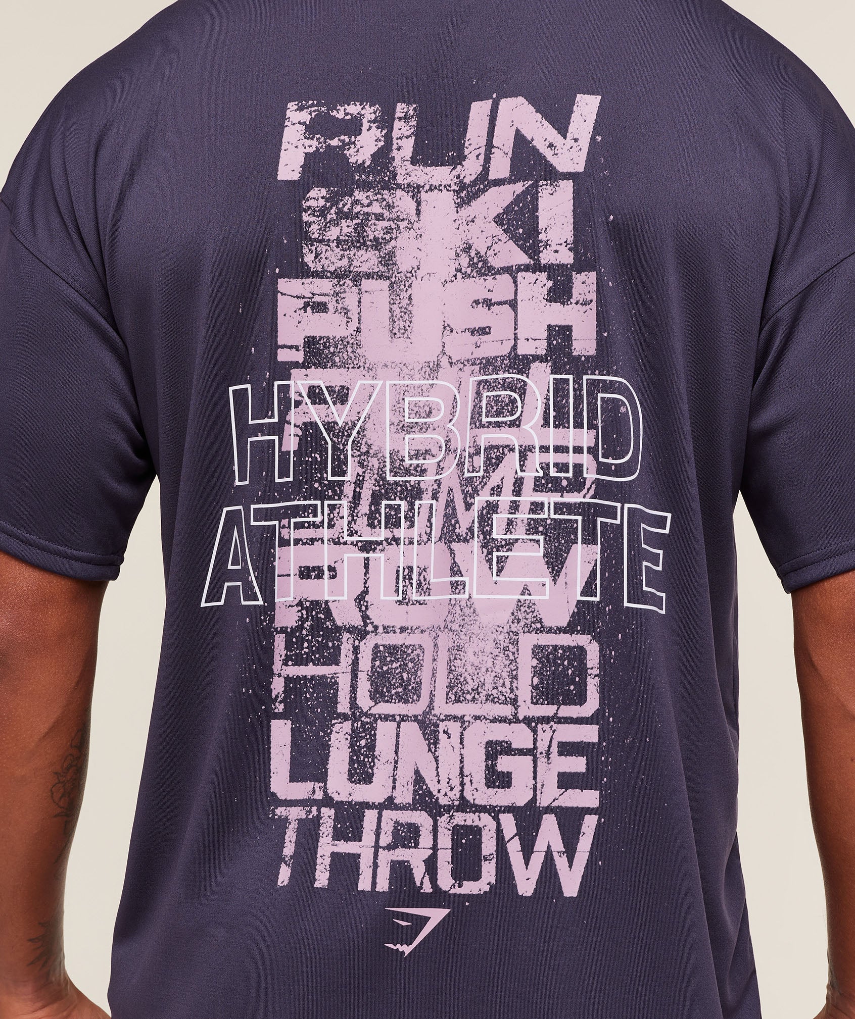 Gymshark Hybrid Athlete T-Shirt Midnight Purple