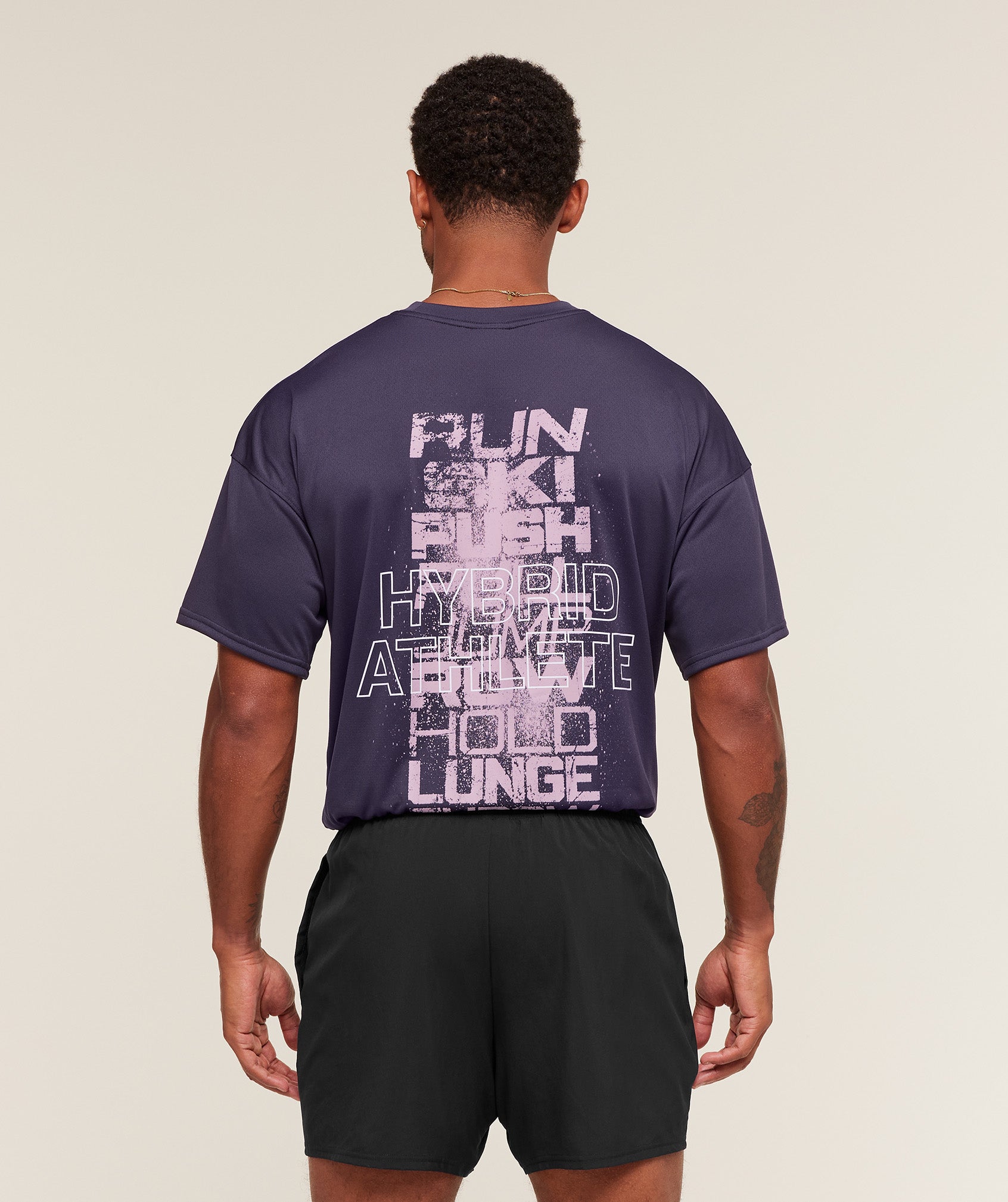 Gymshark Hybrid Athlete T-Shirt Midnight Purple
