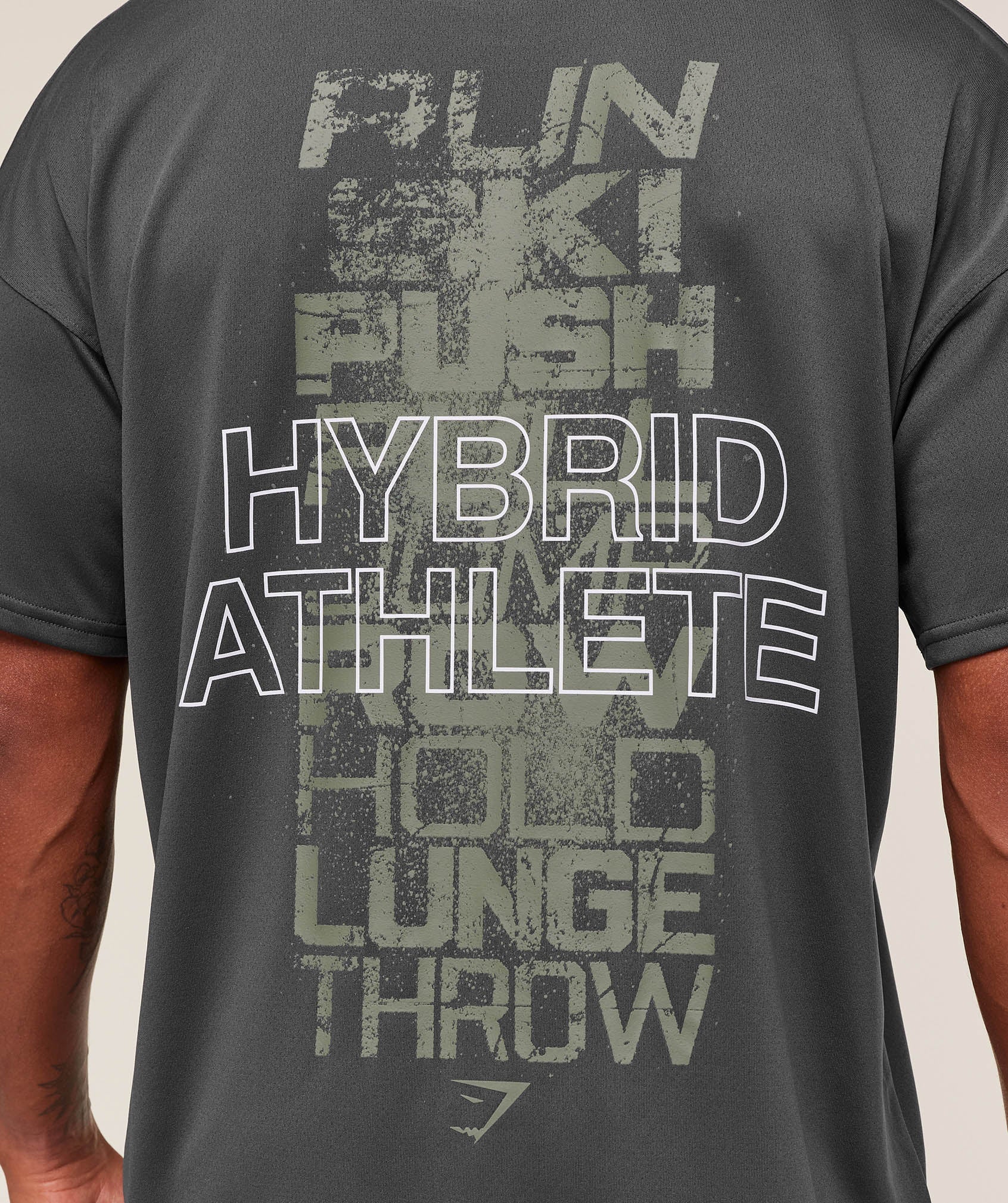 Gymshark Hybrid Athlete T-Shirt Onyx Grey
