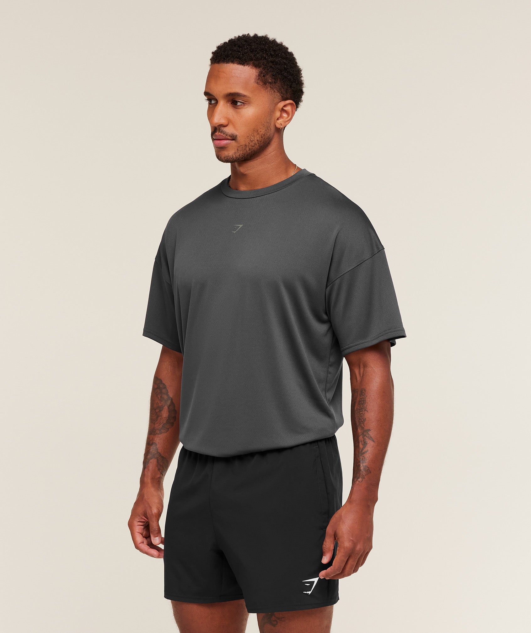 Gymshark Hybrid Athlete T-Shirt Onyx Grey