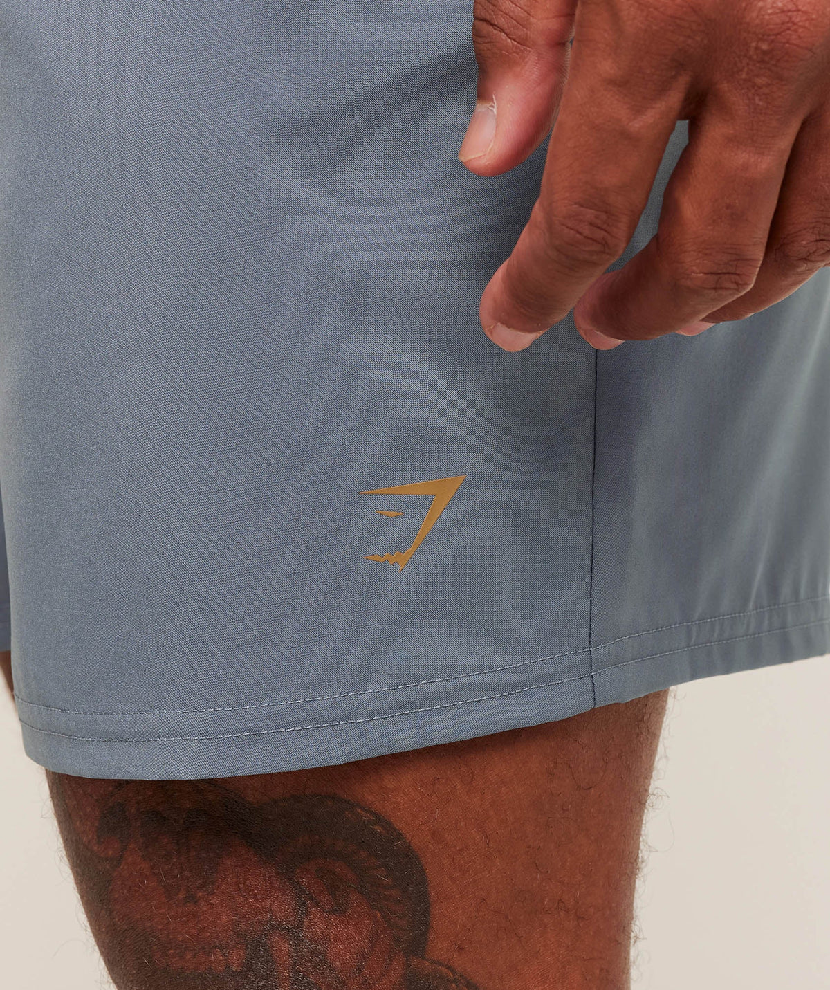 Gymshark Hybrid Graphic 7" Shorts Iron Blue