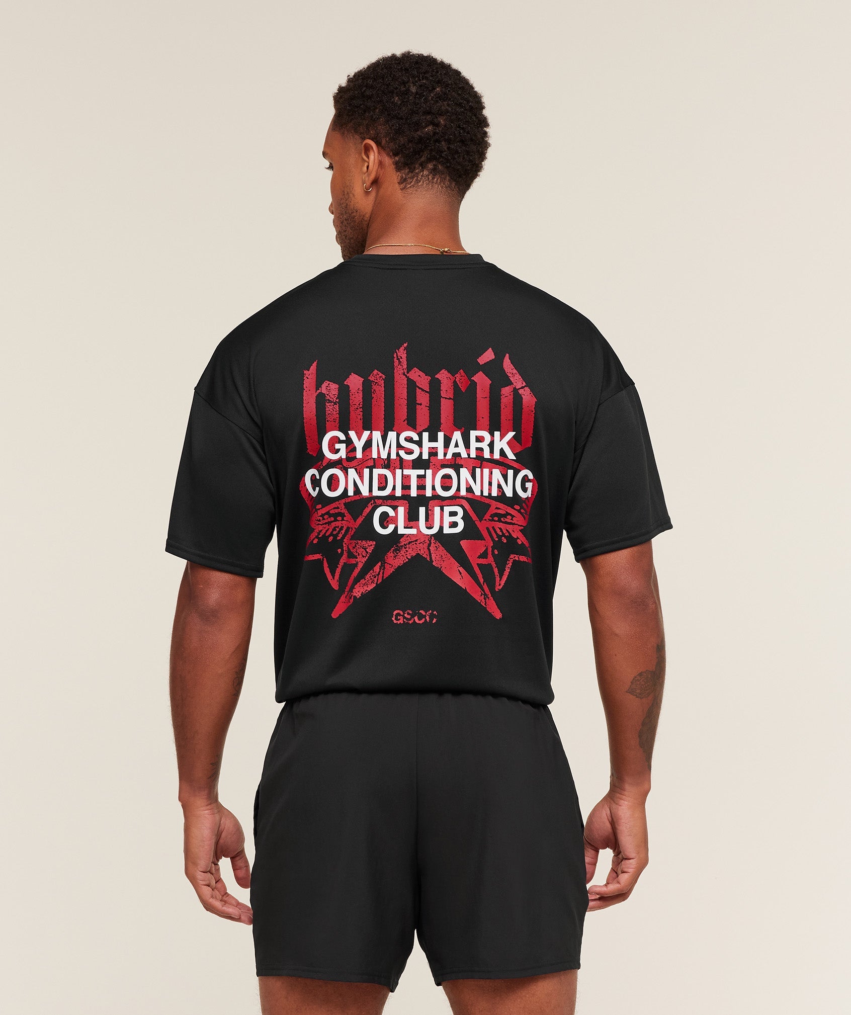 Gymshark Hybrid Graphic T-Shirt Black