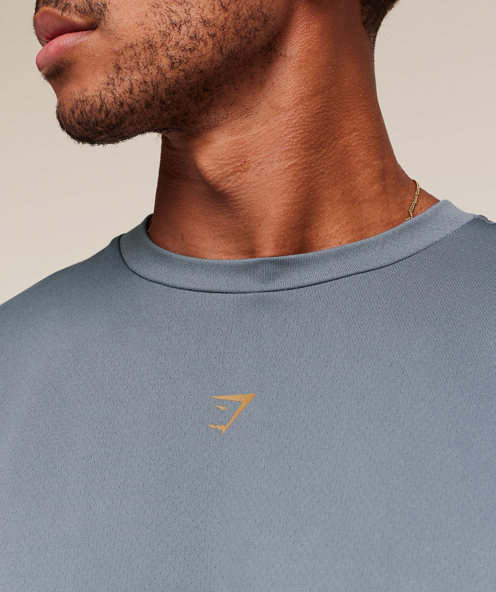Gymshark Hybrid Graphic T-Shirt Iron Blue