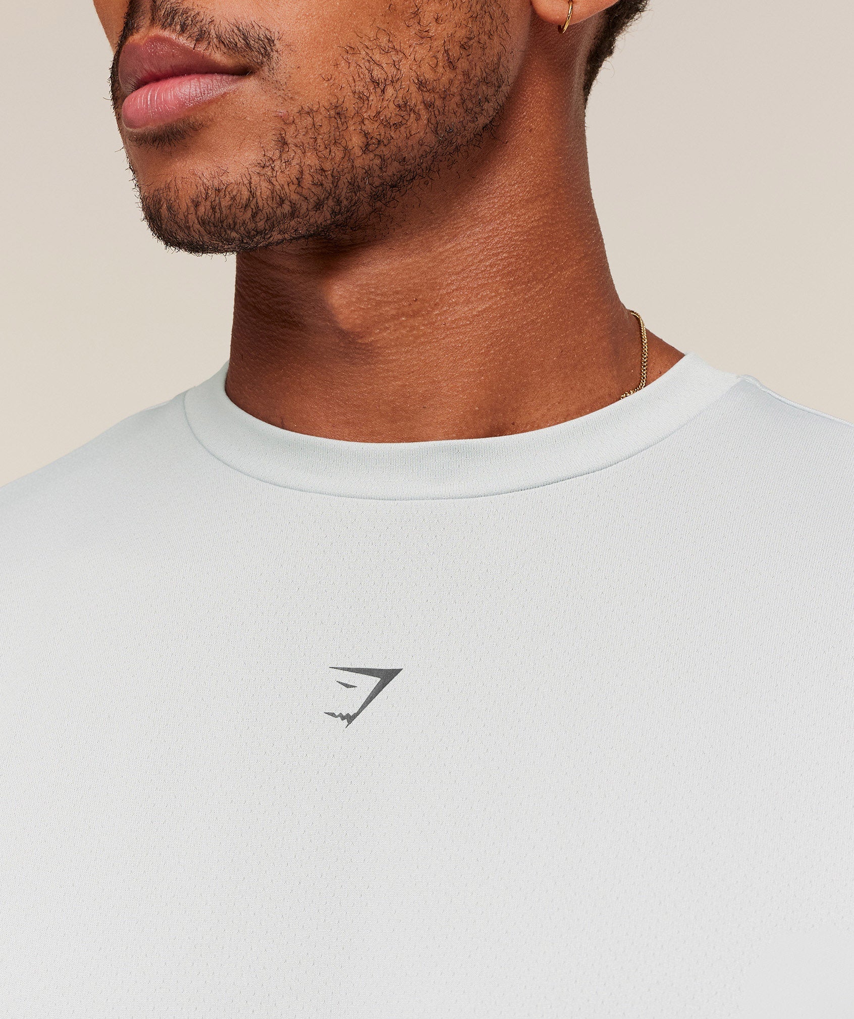 Gymshark Hybrid Graphic T-Shirt Light Grey