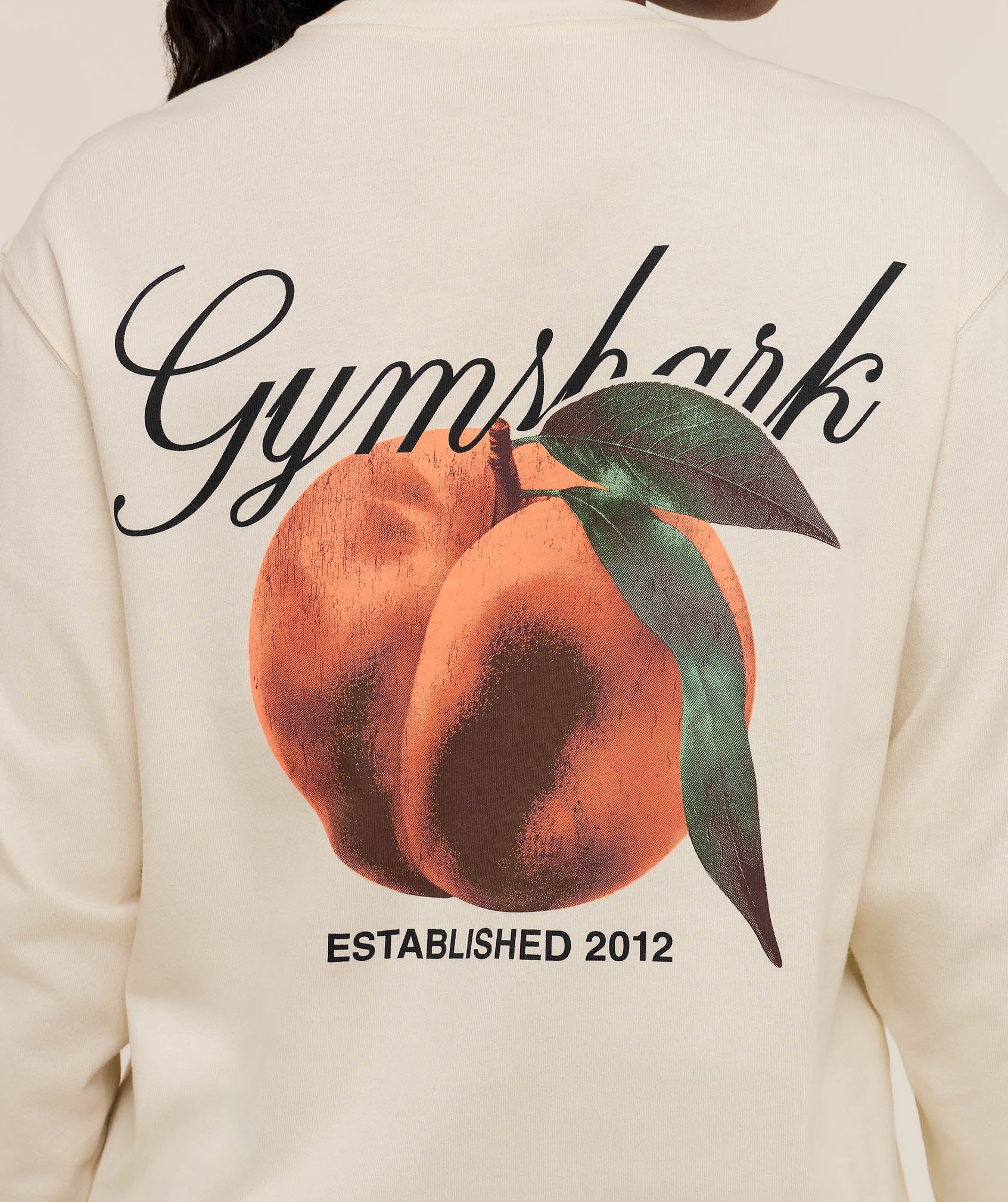 Women's Gymshark Juicy Peach Long Sleeve T-Shirt Oat White
