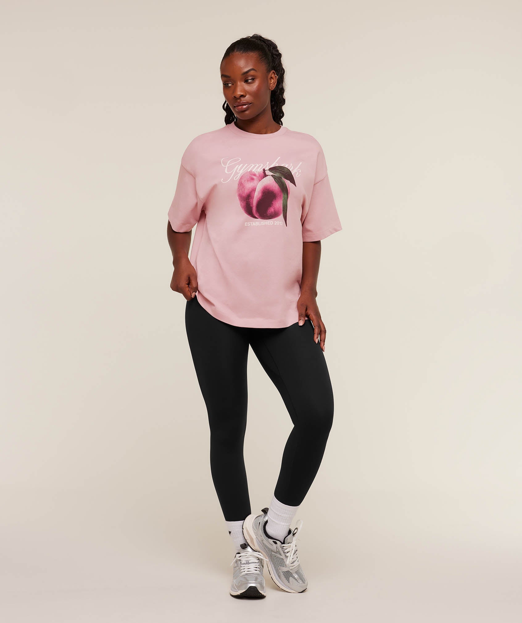 Women's Gymshark Juicy Peach Short Sleeve T-Shirt Cloud Pink
