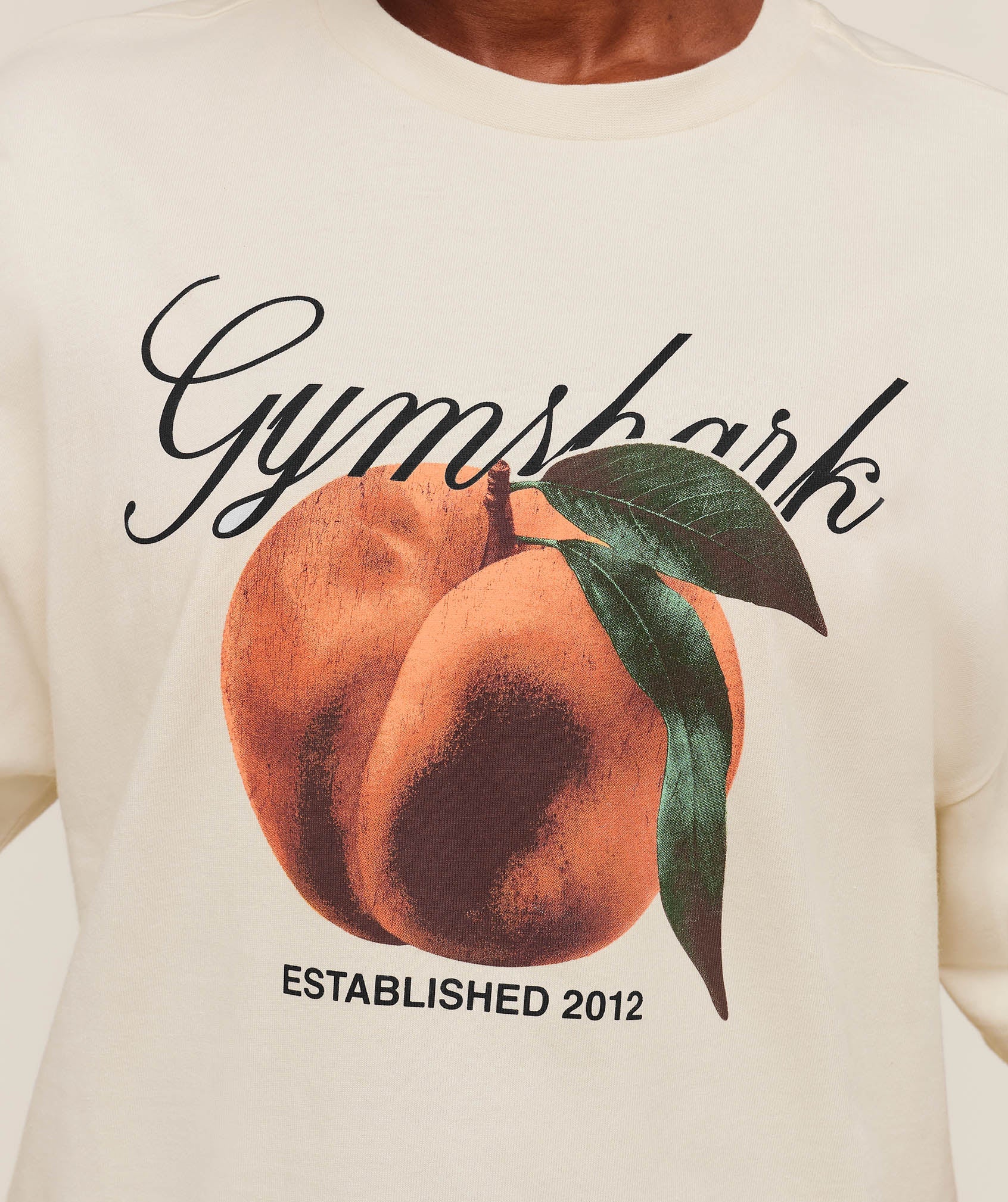 Women's Gymshark Juicy Peach Short Sleeve T-Shirt Oat White