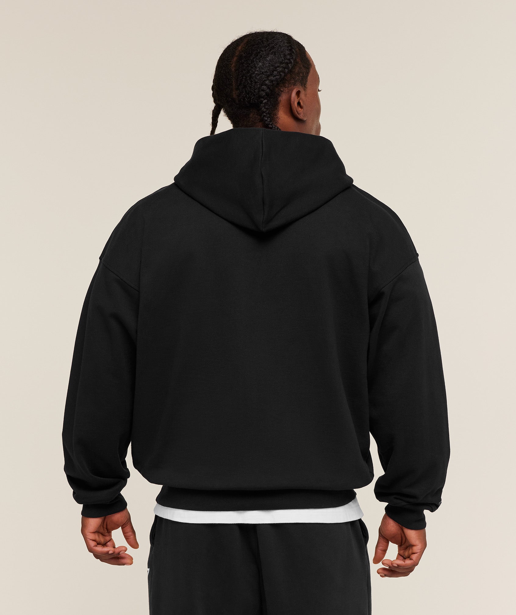 Gymshark Layered Graphic Zip Up Hoodie Black