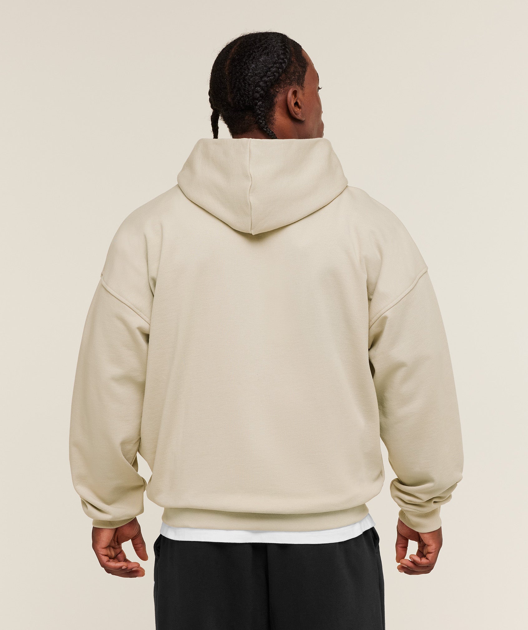 Gymshark Layered Graphic Zip Up Hoodie Pebble Grey