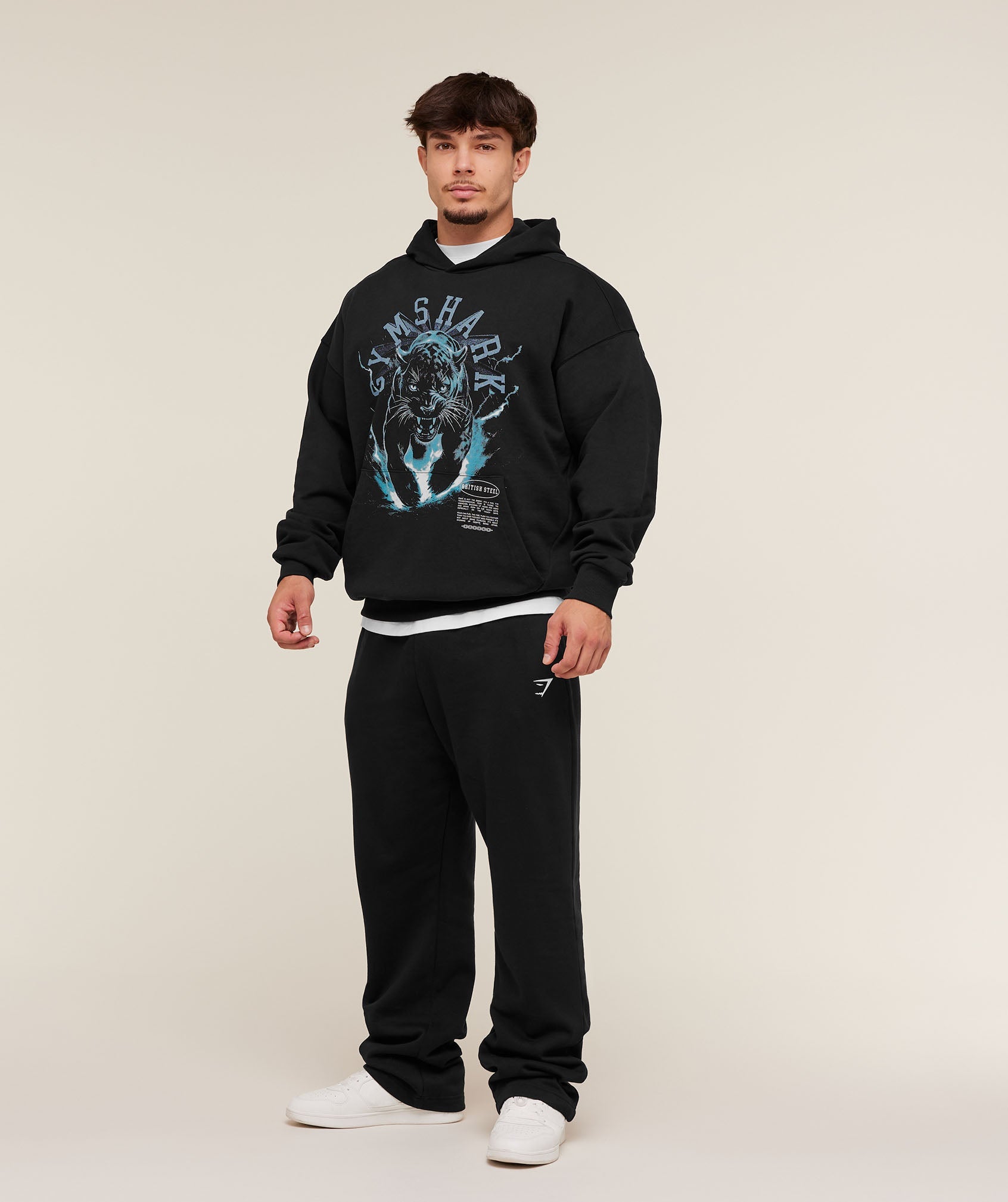 Gymshark Panther Graphic Hoodie Black