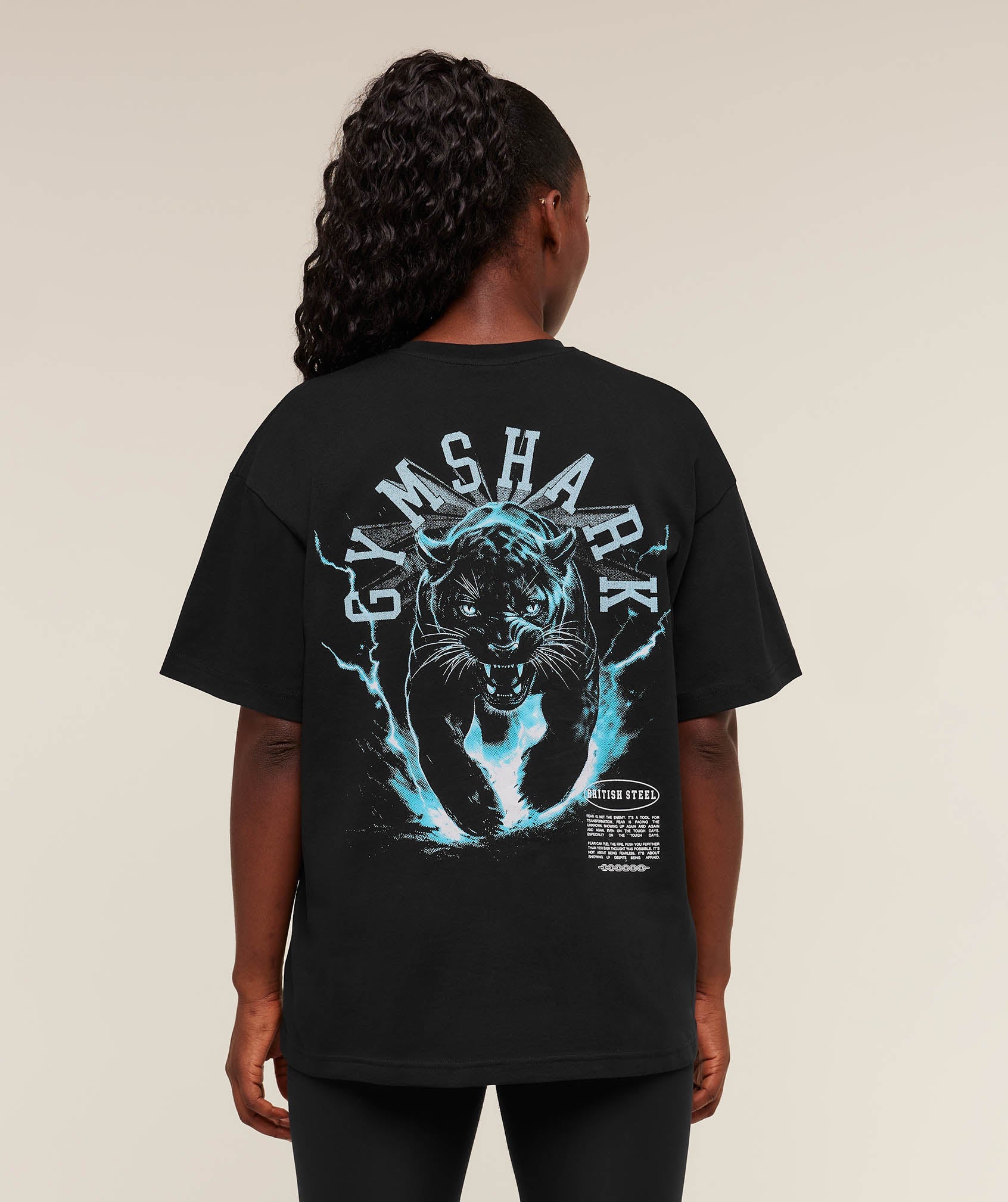 Women's Gymshark Panther Graphic T-Shirt Gs Black