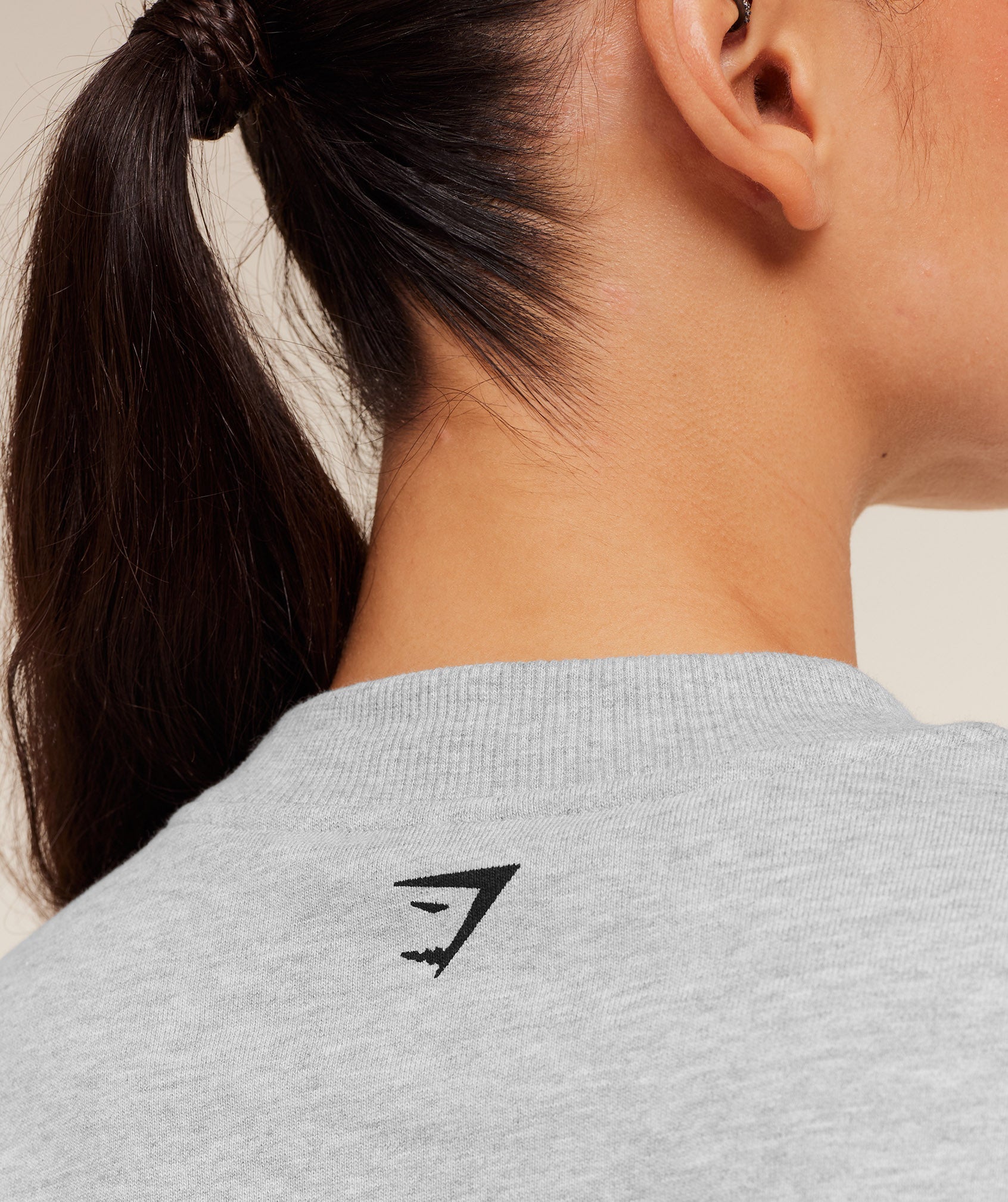 Women's Gymshark Run Club Graphic Sweatshirt Light Grey Core Marl