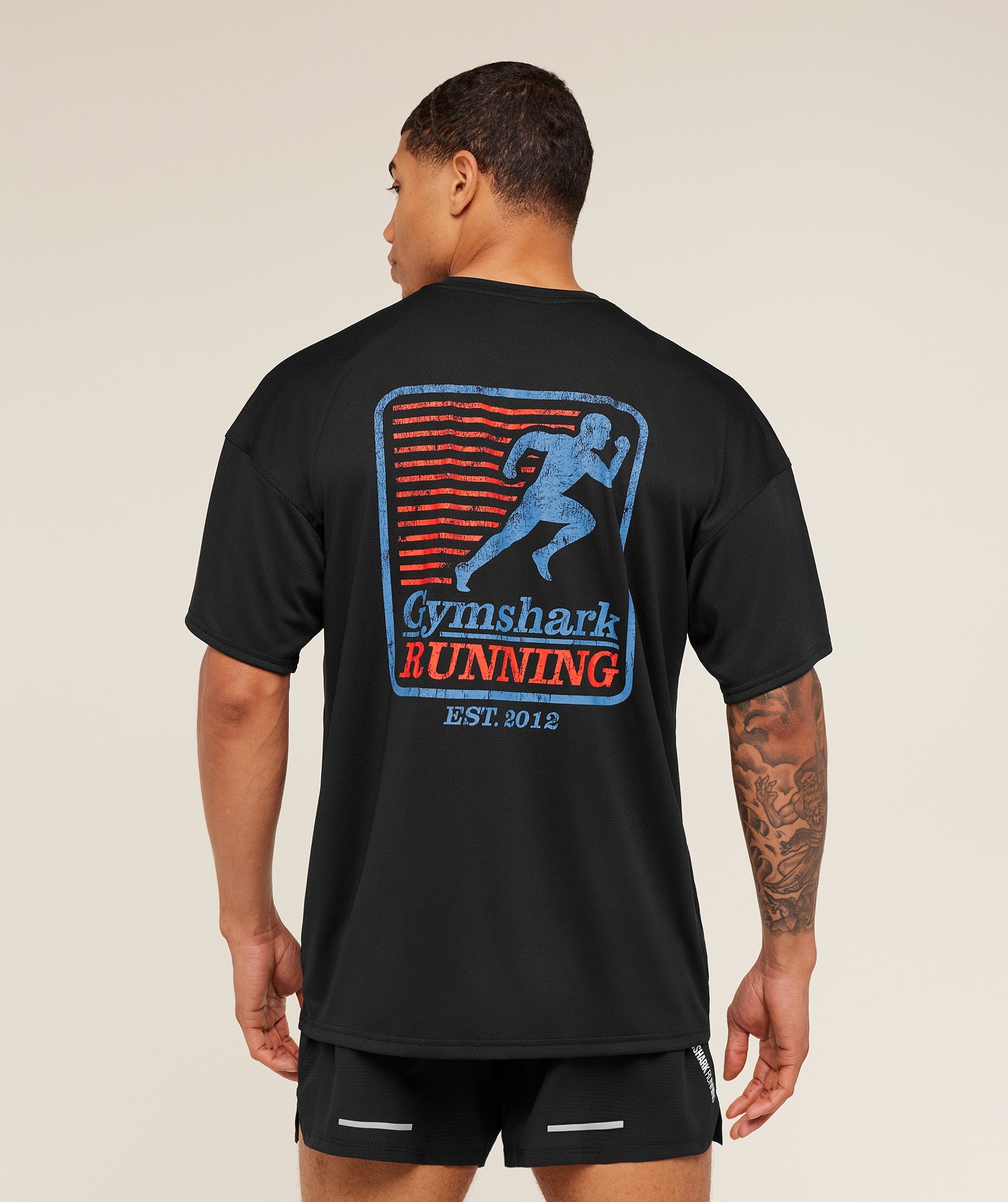 Gymshark Run Club Graphic T-Shirt Gs Black