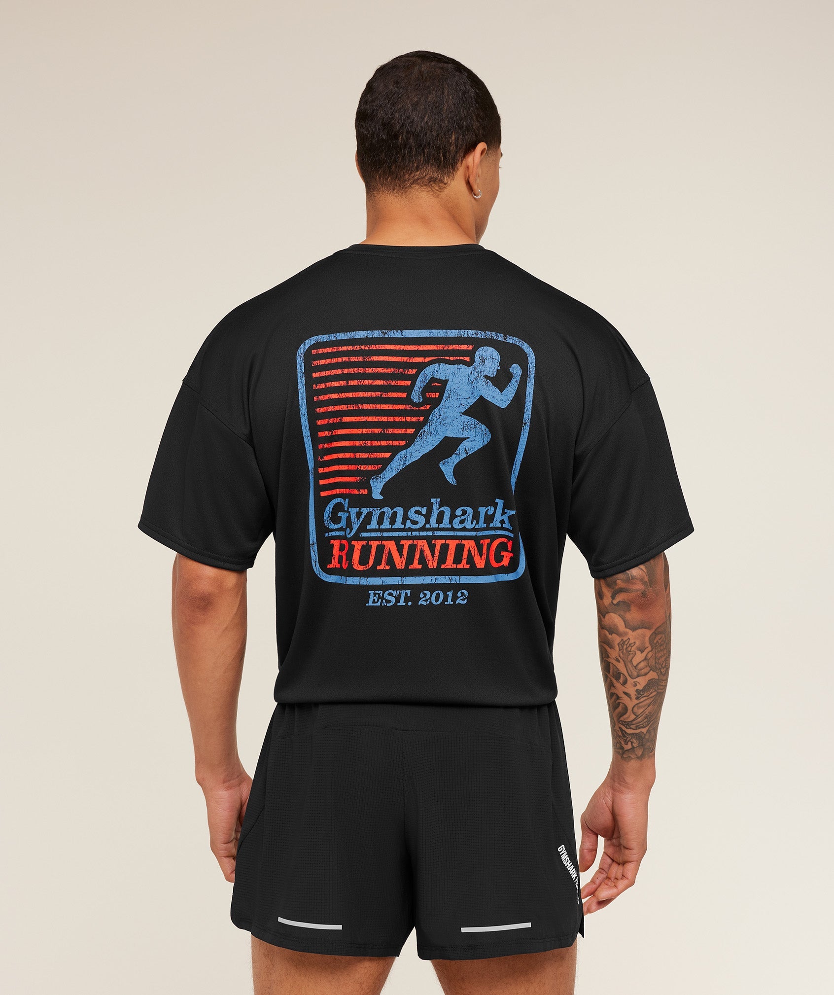 Gymshark Run Club Graphic T-Shirt Gs Black