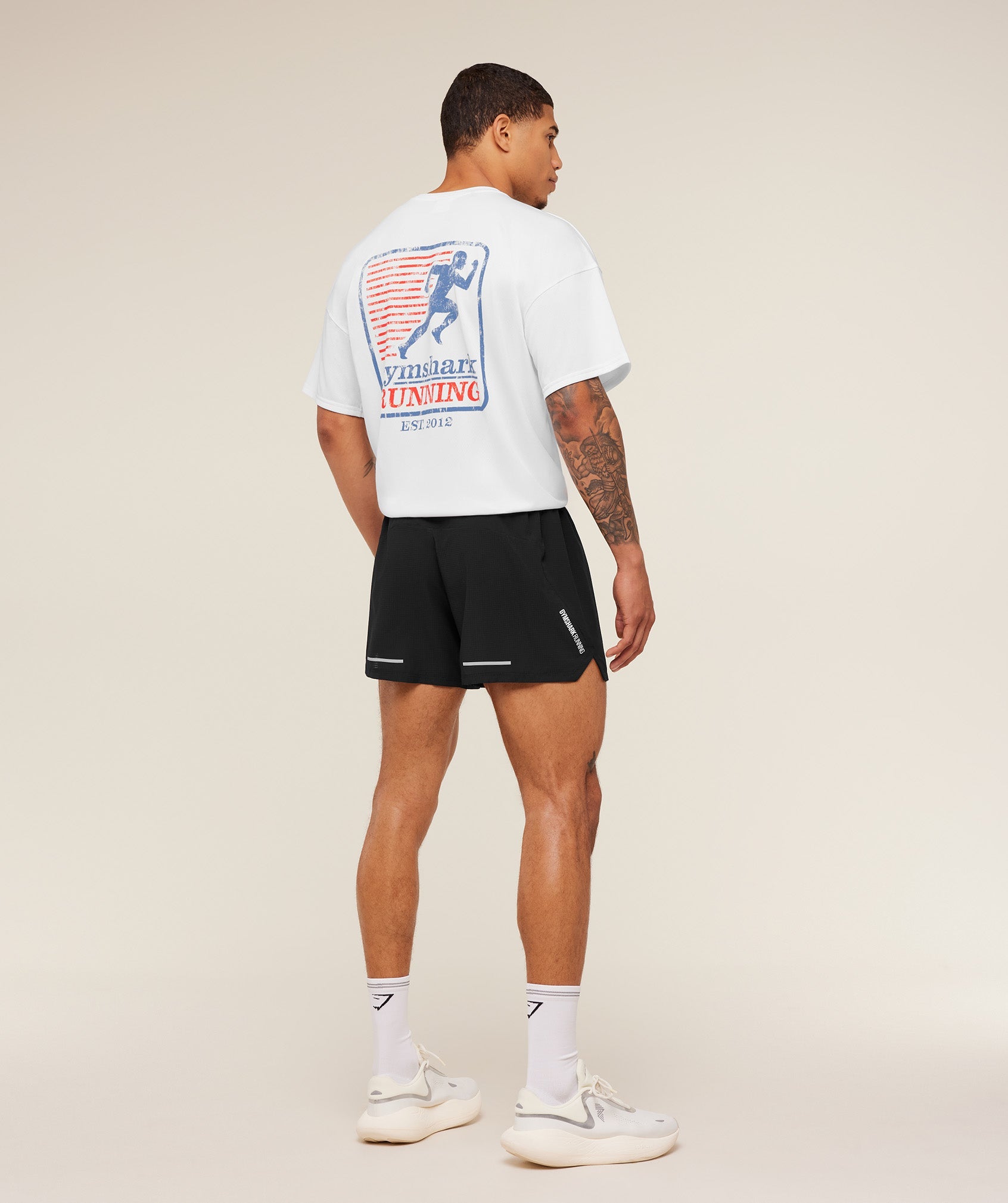 Gymshark Run Club Graphic T-Shirt Gs White