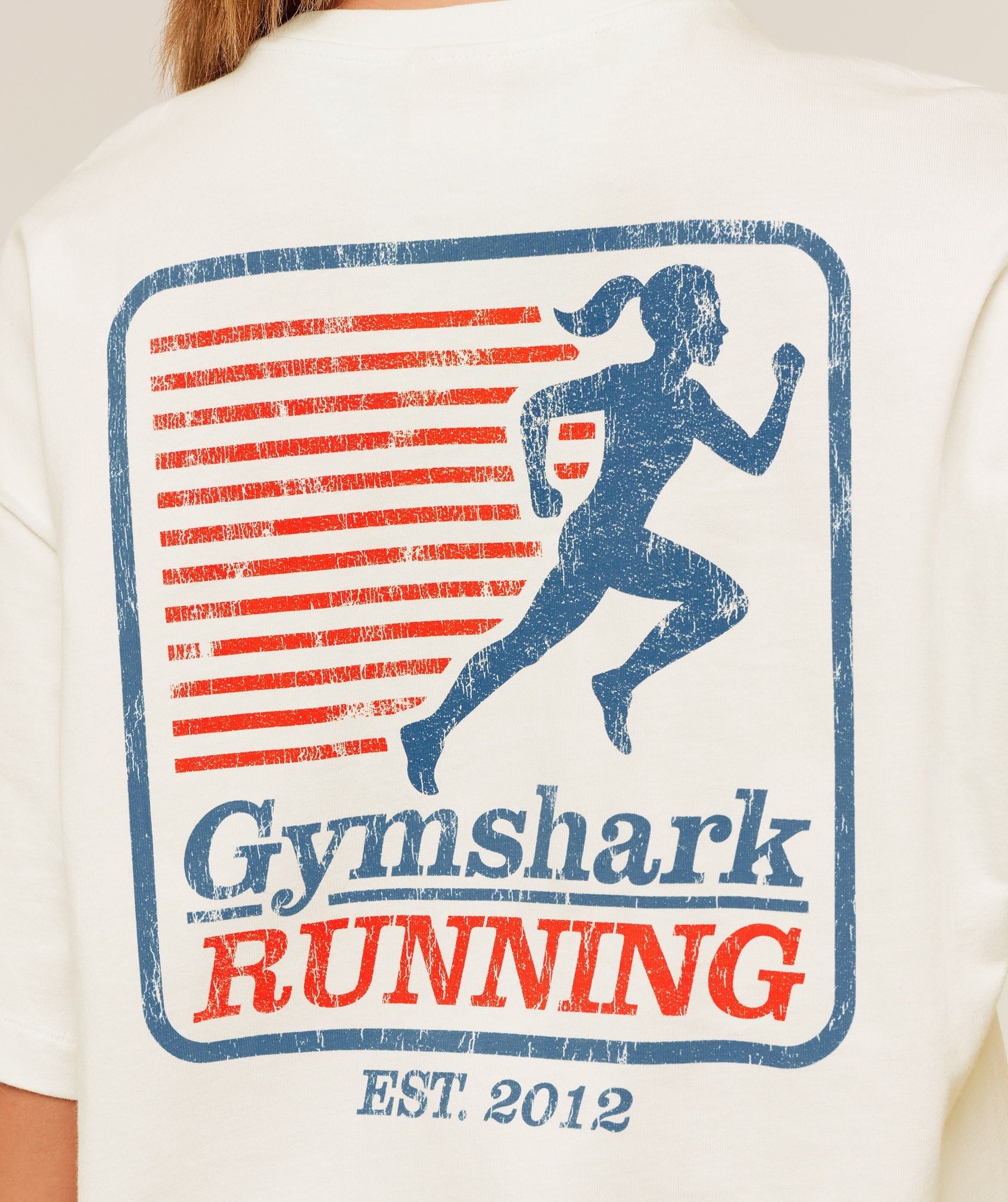 Women's Gymshark Run Club Graphic Short Sleeve T-Shirt Gs Soft White
