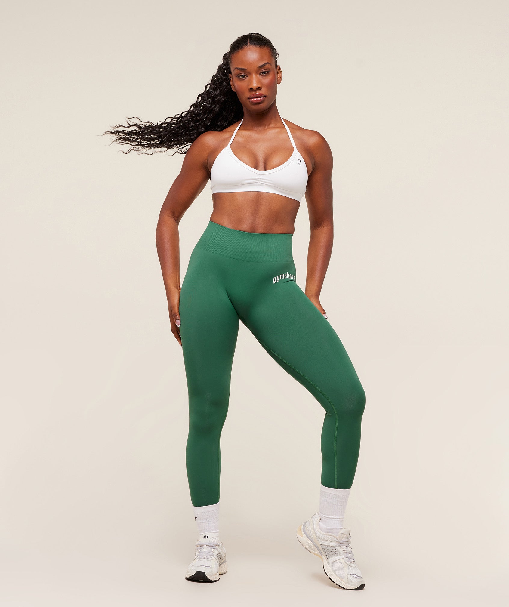 Women's Gymshark Strength Department Leggings Lift Green