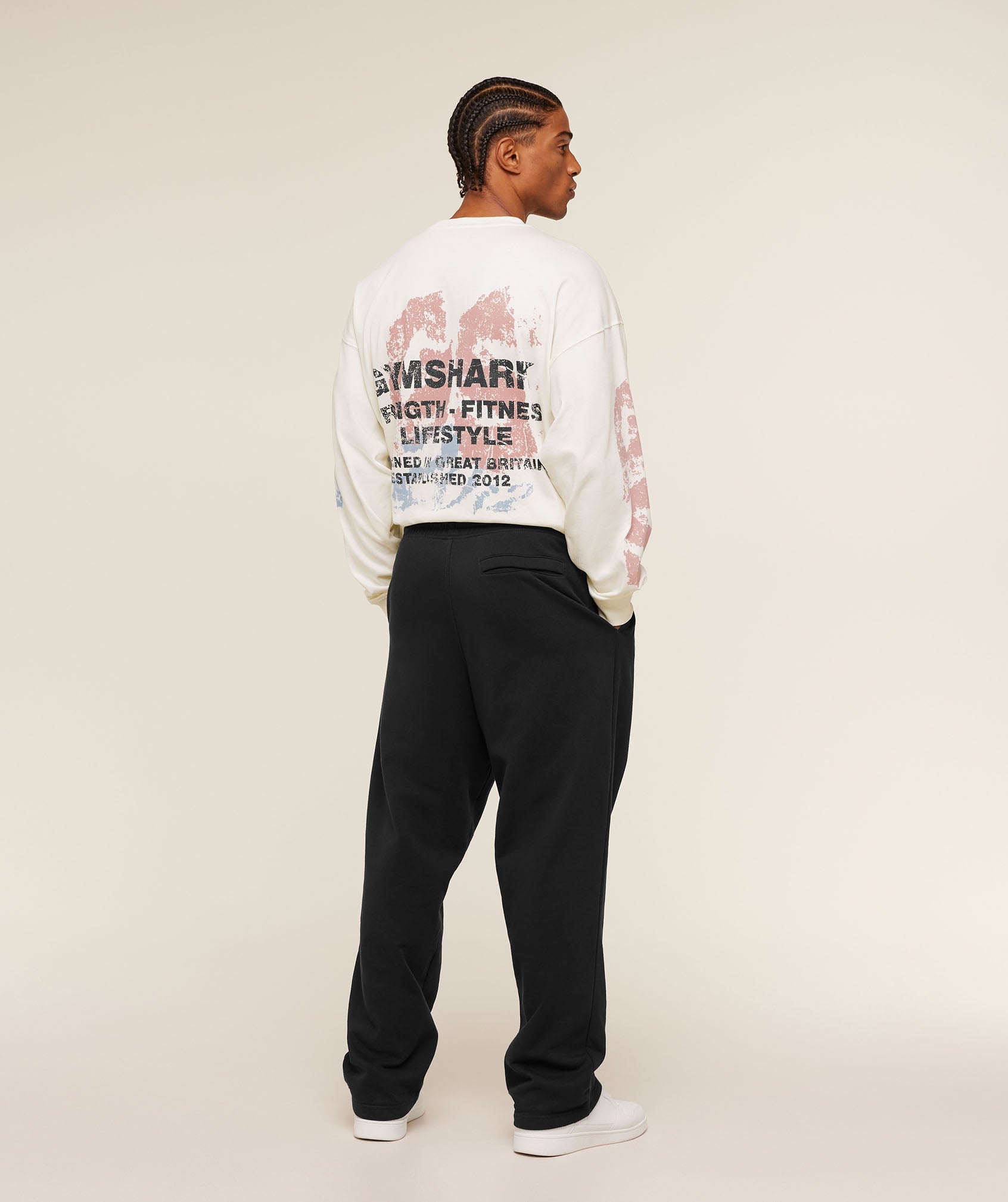 Gymshark Strength Fitness & Lifestyle Long Sleeve T-Shirt Soft White
