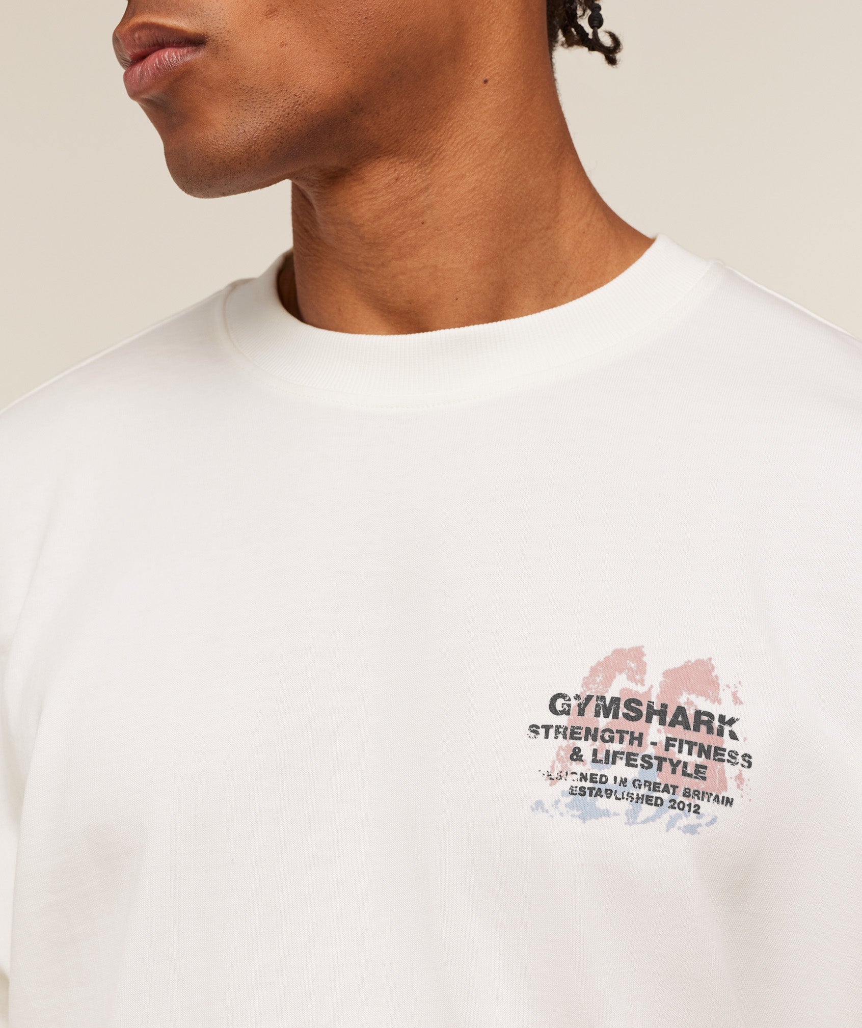 Gymshark Strength Fitness & Lifestyle Long Sleeve T-Shirt Soft White