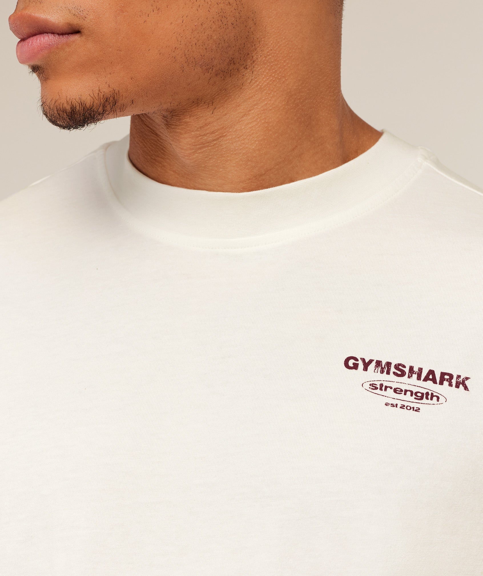 Gymshark Strength Stars Washed Graphic T-Shirt Soft White