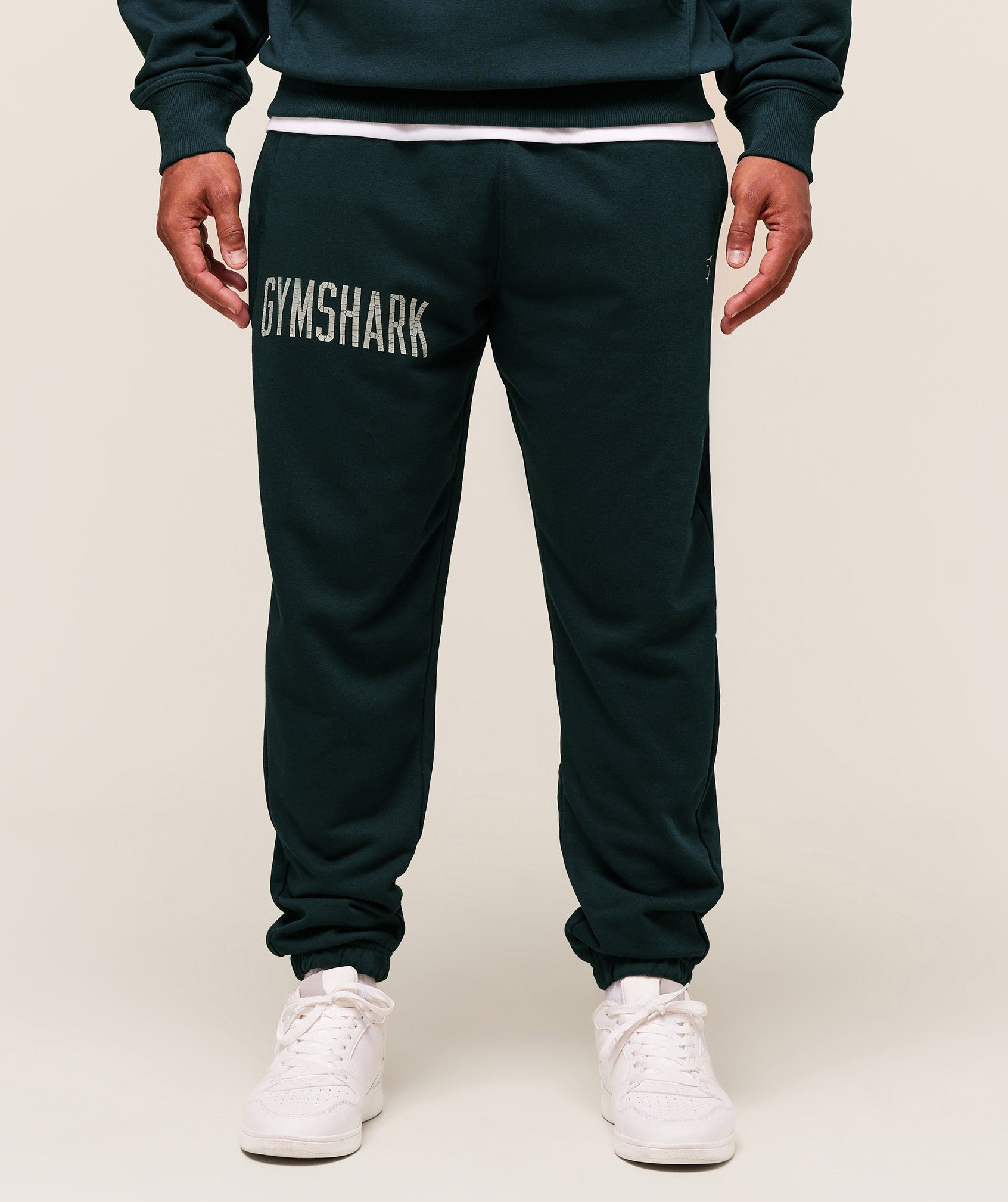 Gymshark Worn Graphic Joggers Deep Petrol Blue