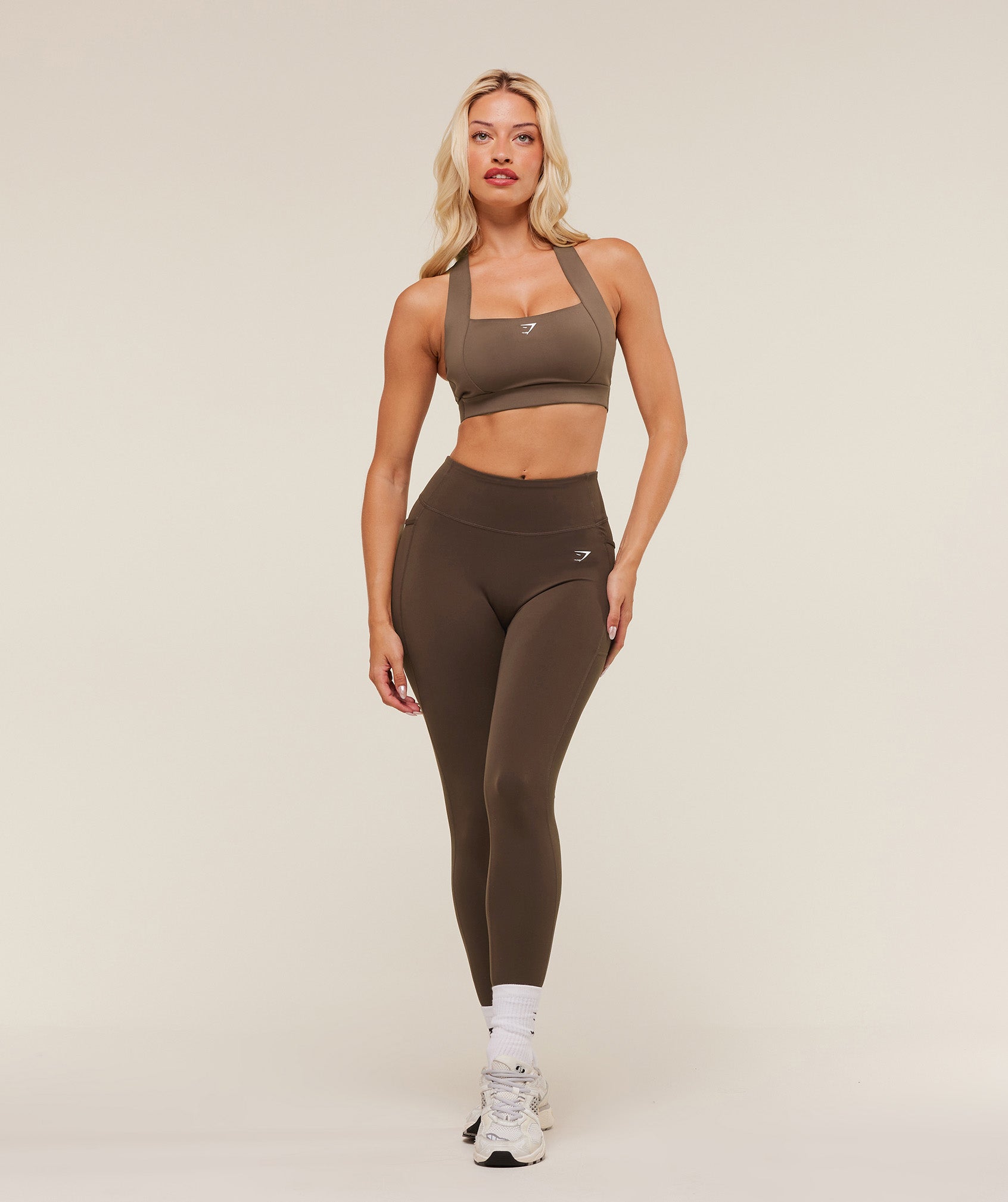 Women's Gymshark Lifting Pocket Leggings Archive Brown
