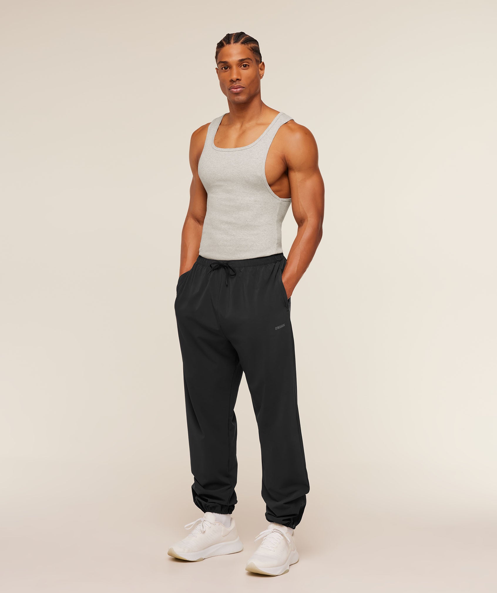 Gymshark Gymshark X Cbum Ribbed Tank Bros Stone Grey Marl