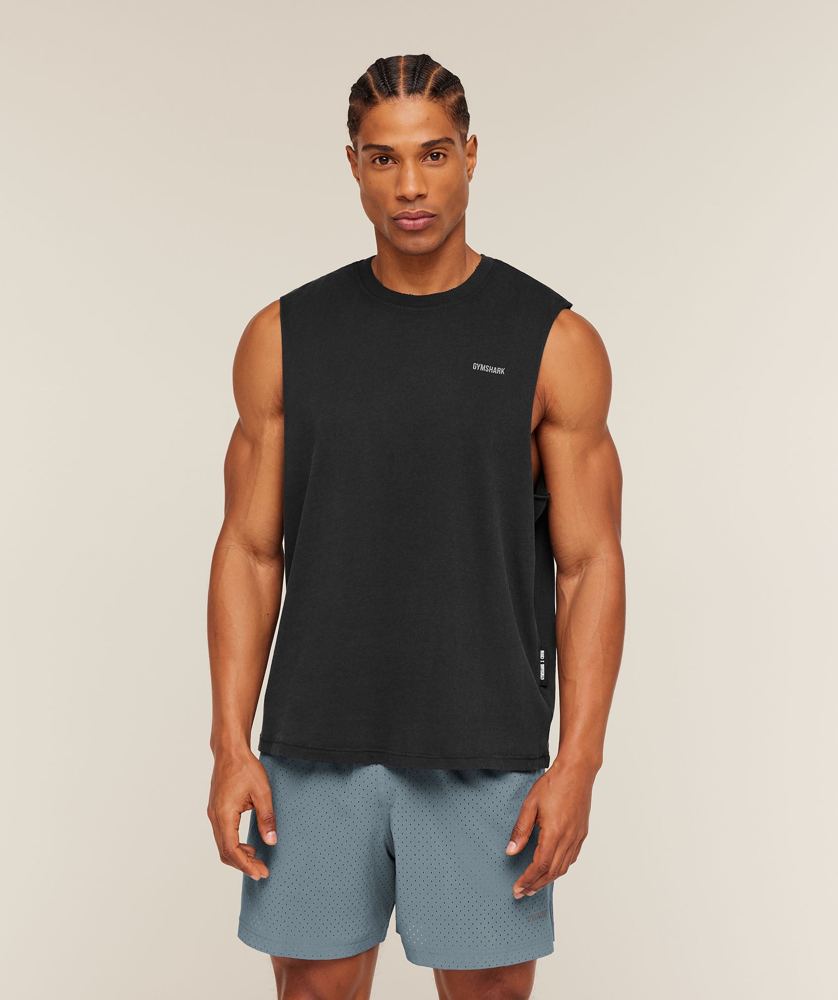 Gymshark Gymshark X Cbum Washed Sleeveless T-Shirt Black