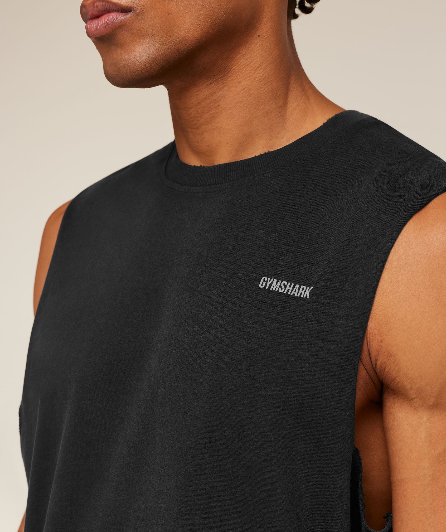 Gymshark Gymshark X Cbum Washed Sleeveless T-Shirt Black