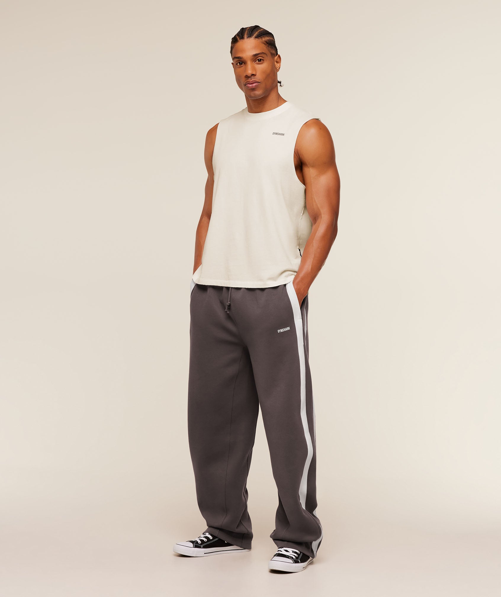 Gymshark Gymshark X Cbum Washed Sleeveless T-Shirt Soft White