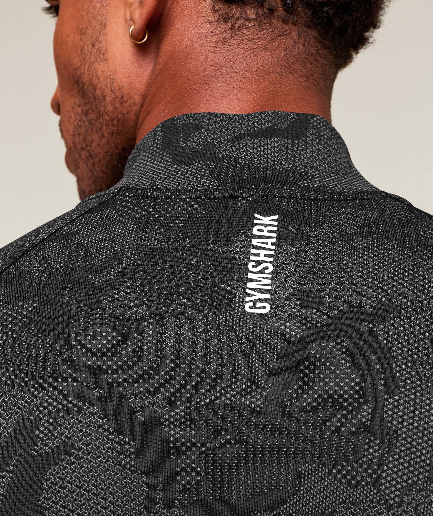 Gymshark Geo Seamless 1/4 Zip Black