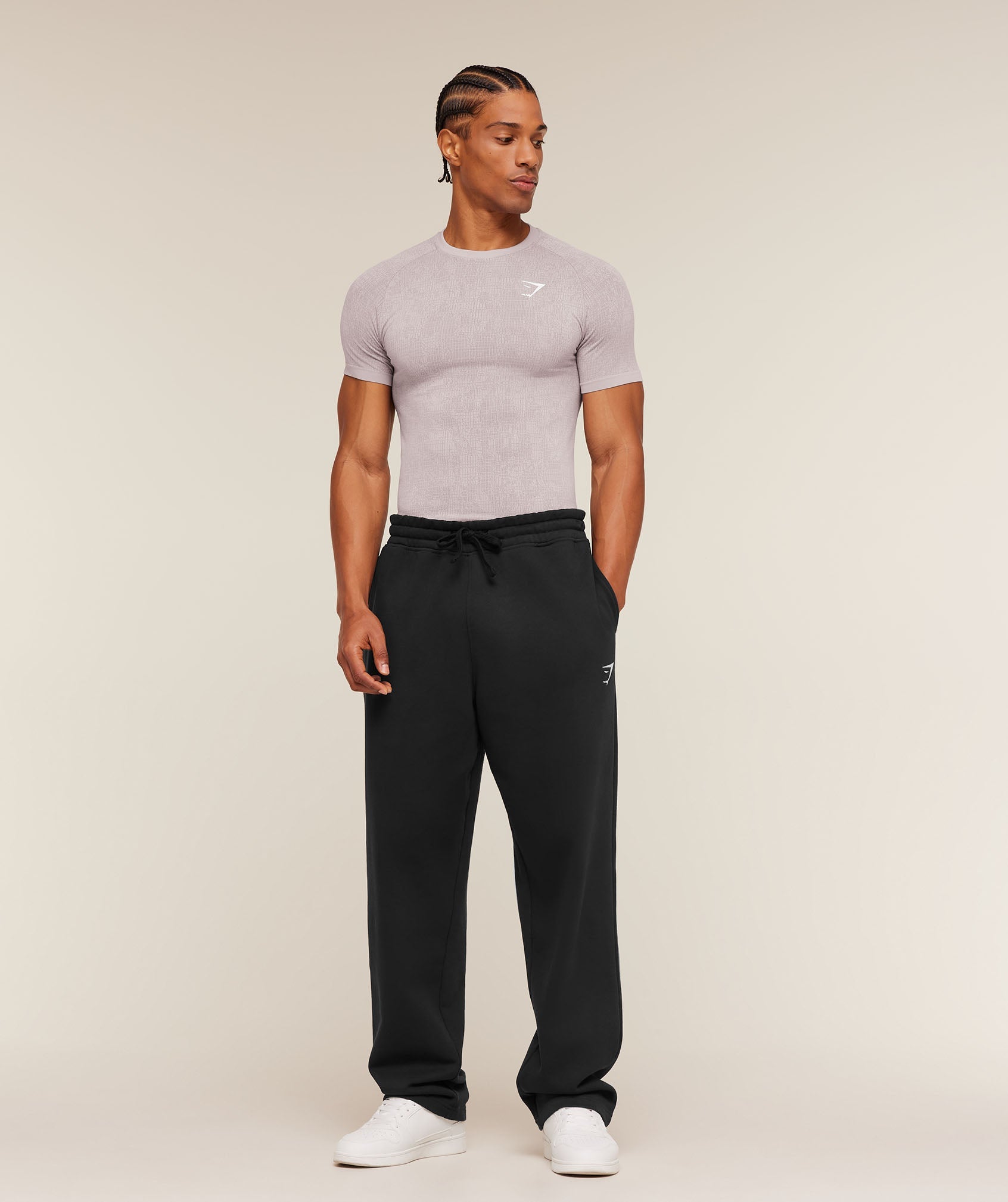 Gymshark Geo Seamless Grid T-Shirt Dawn Purple