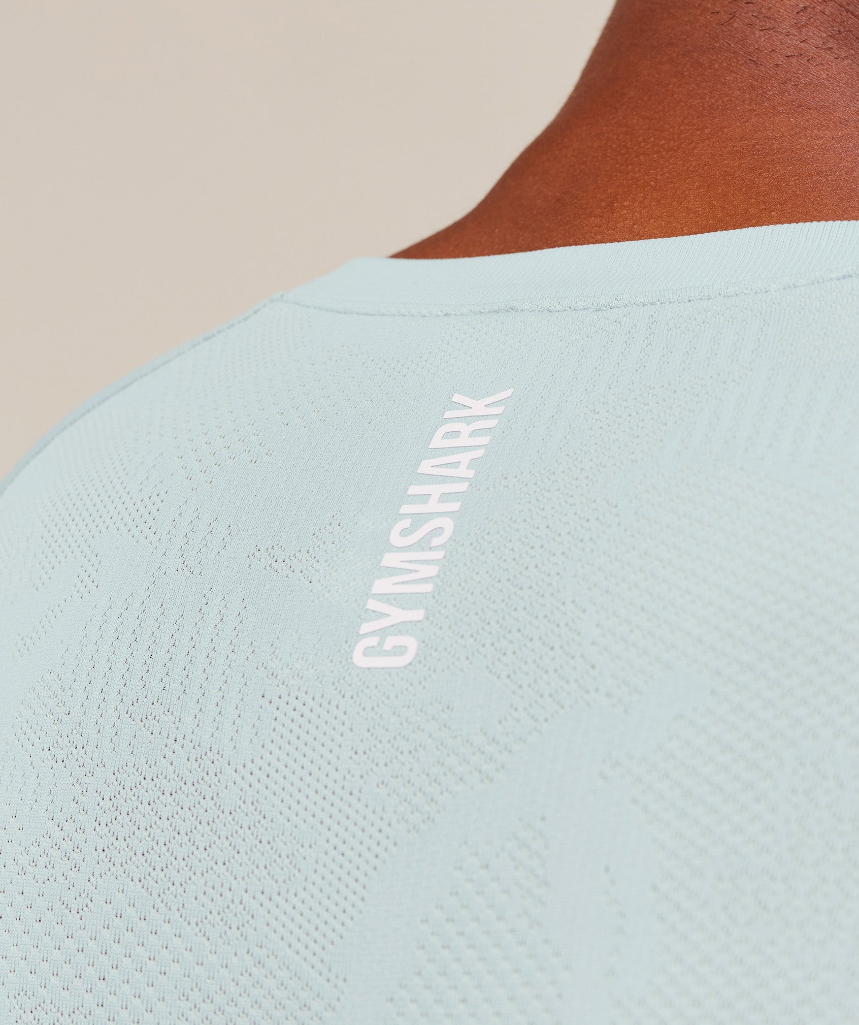 Gymshark Geo Seamless Long Sleeve T-Shirt Smoke Blue