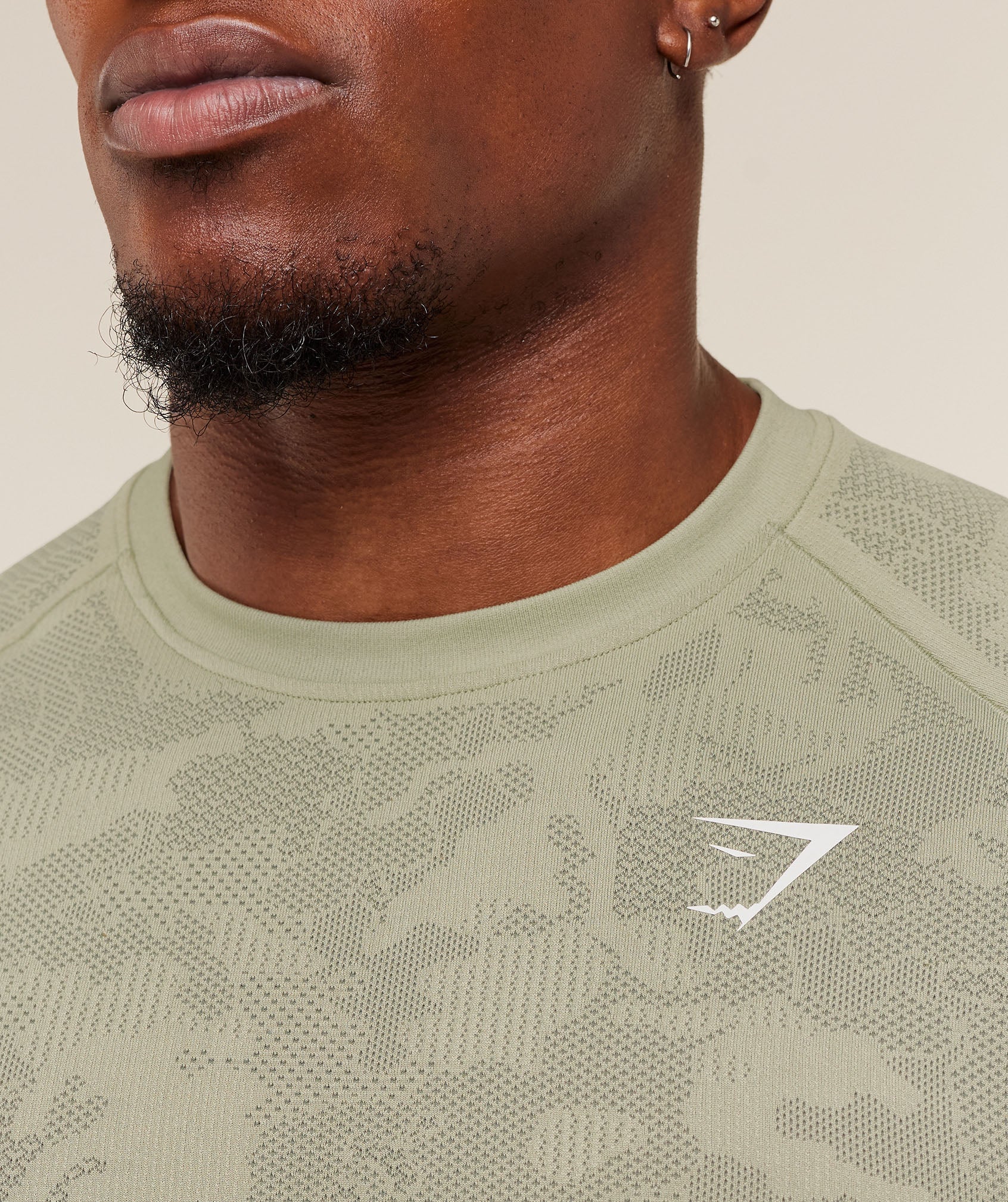 Gymshark Geo Seamless T-Shirt Haze Green