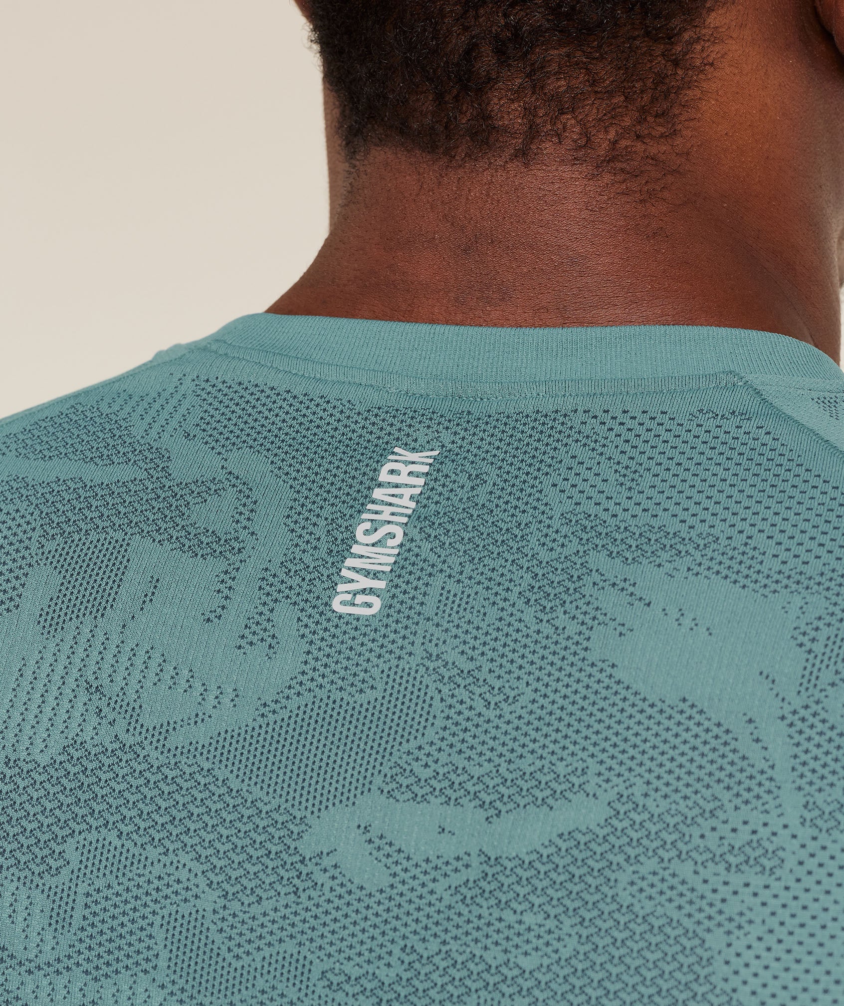 Gymshark Geo Seamless T-Shirt Storm Blue
