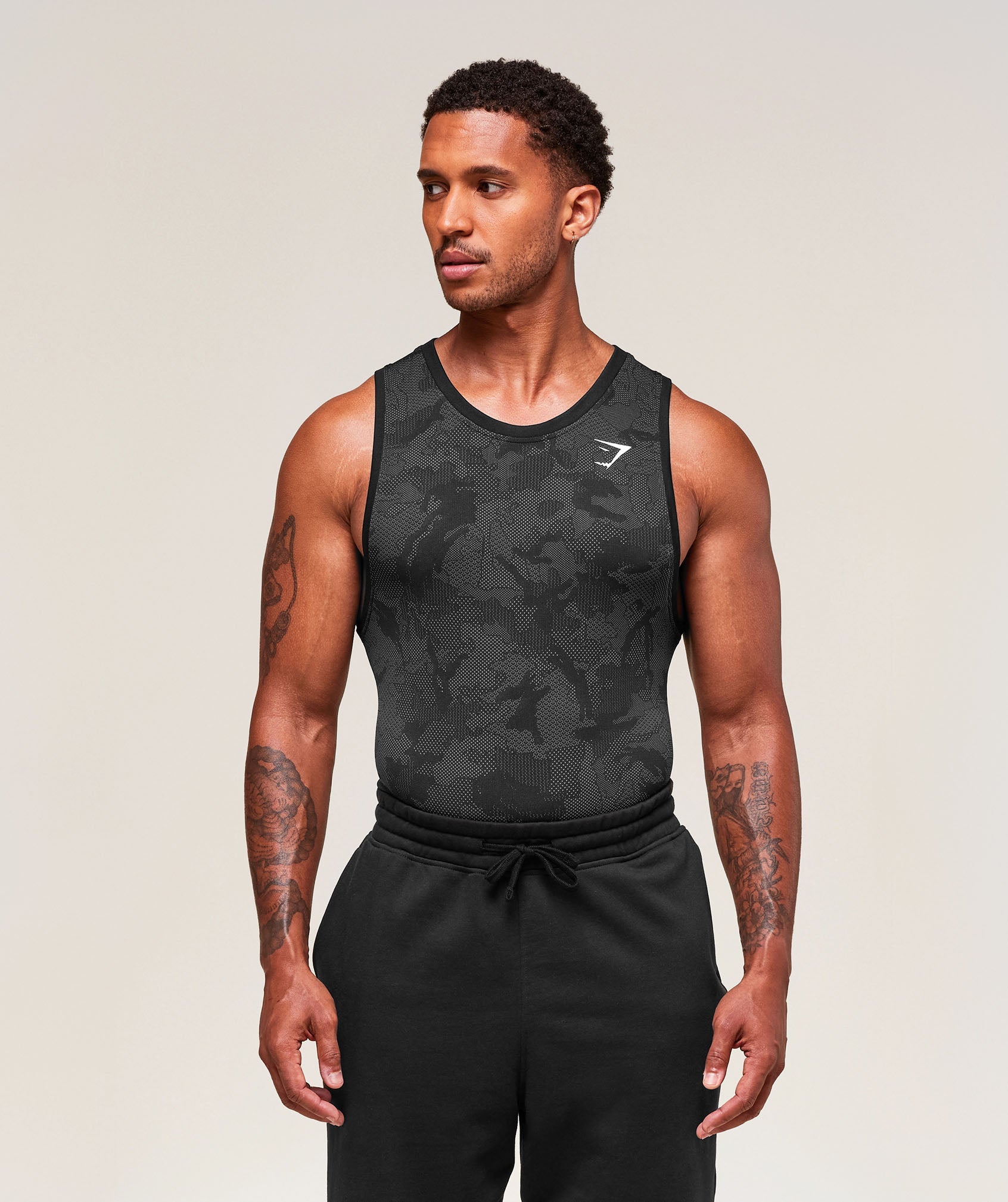 Gymshark Geo Seamless Tank Black