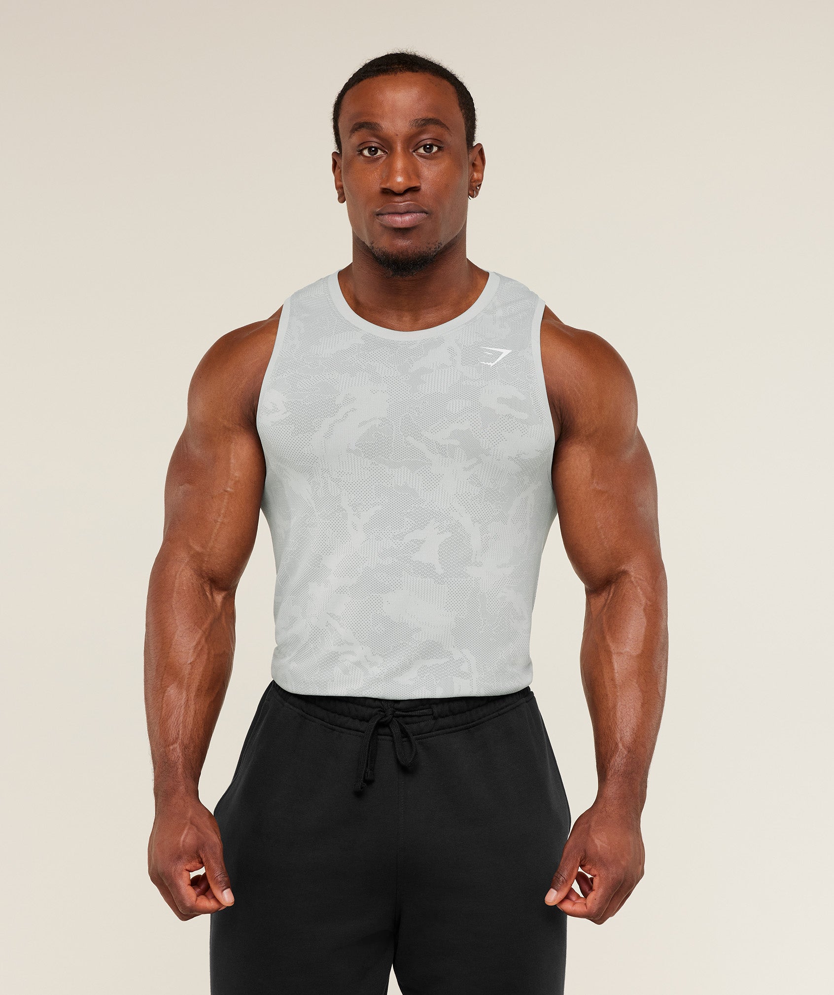 Gymshark Geo Seamless Tank Light Grey