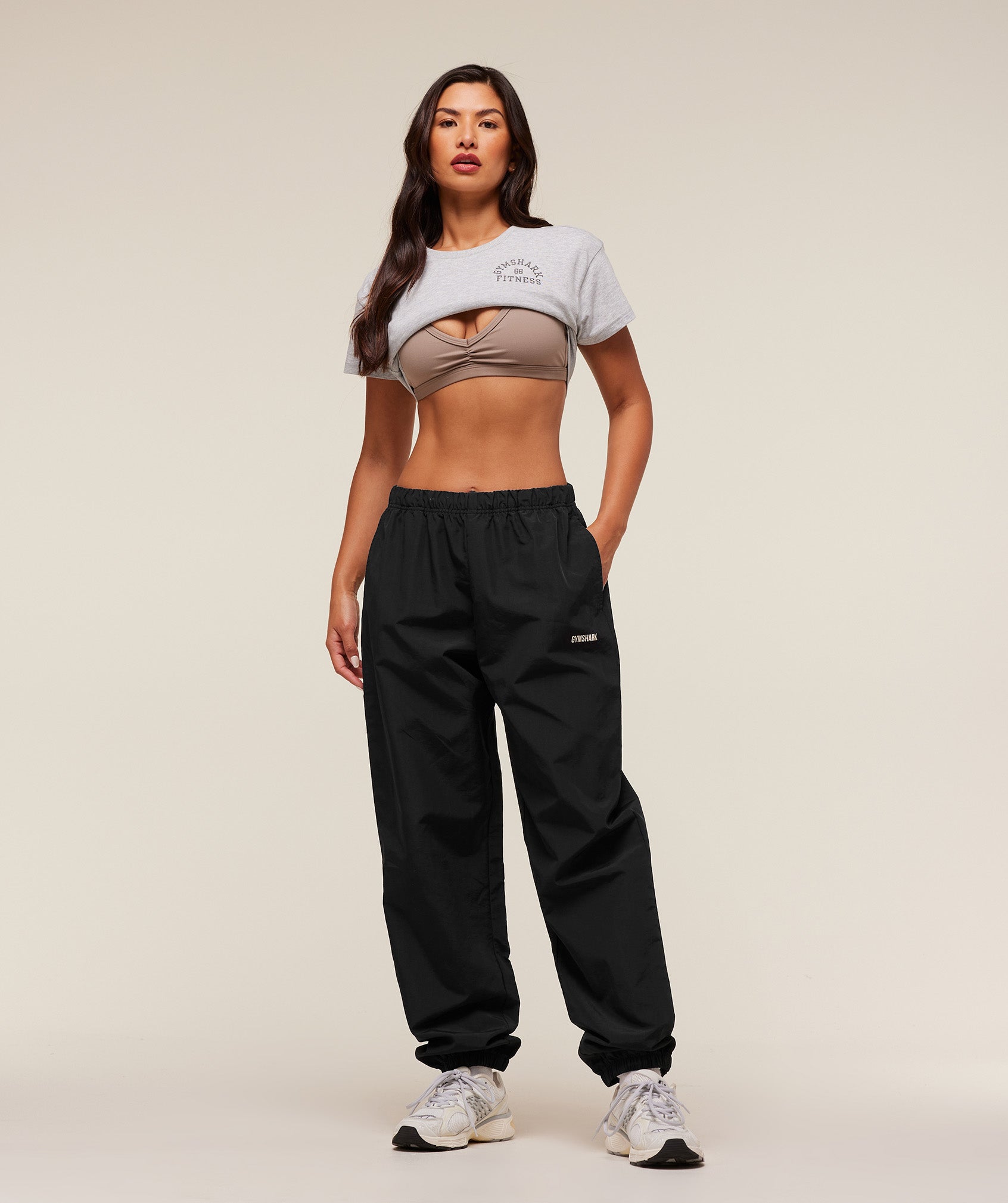 Women's Gymshark Woven Track Pant Black
